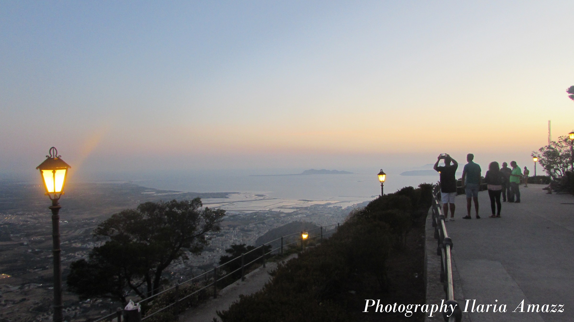 Sunset Erice overlooking Trapani
