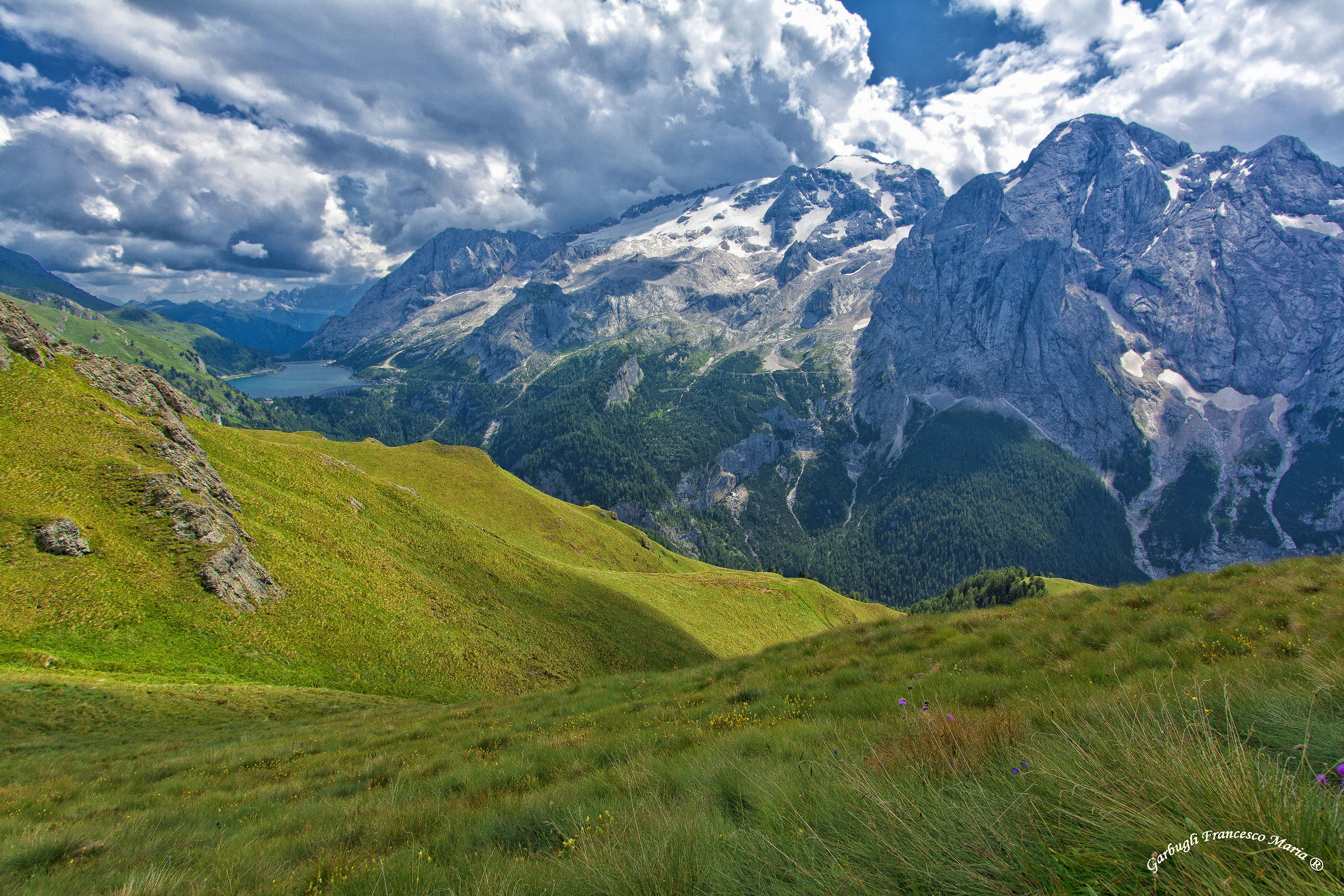 The Marmorada and Lake Fedaia