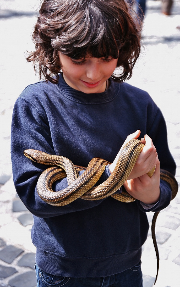 Baby with snake!
