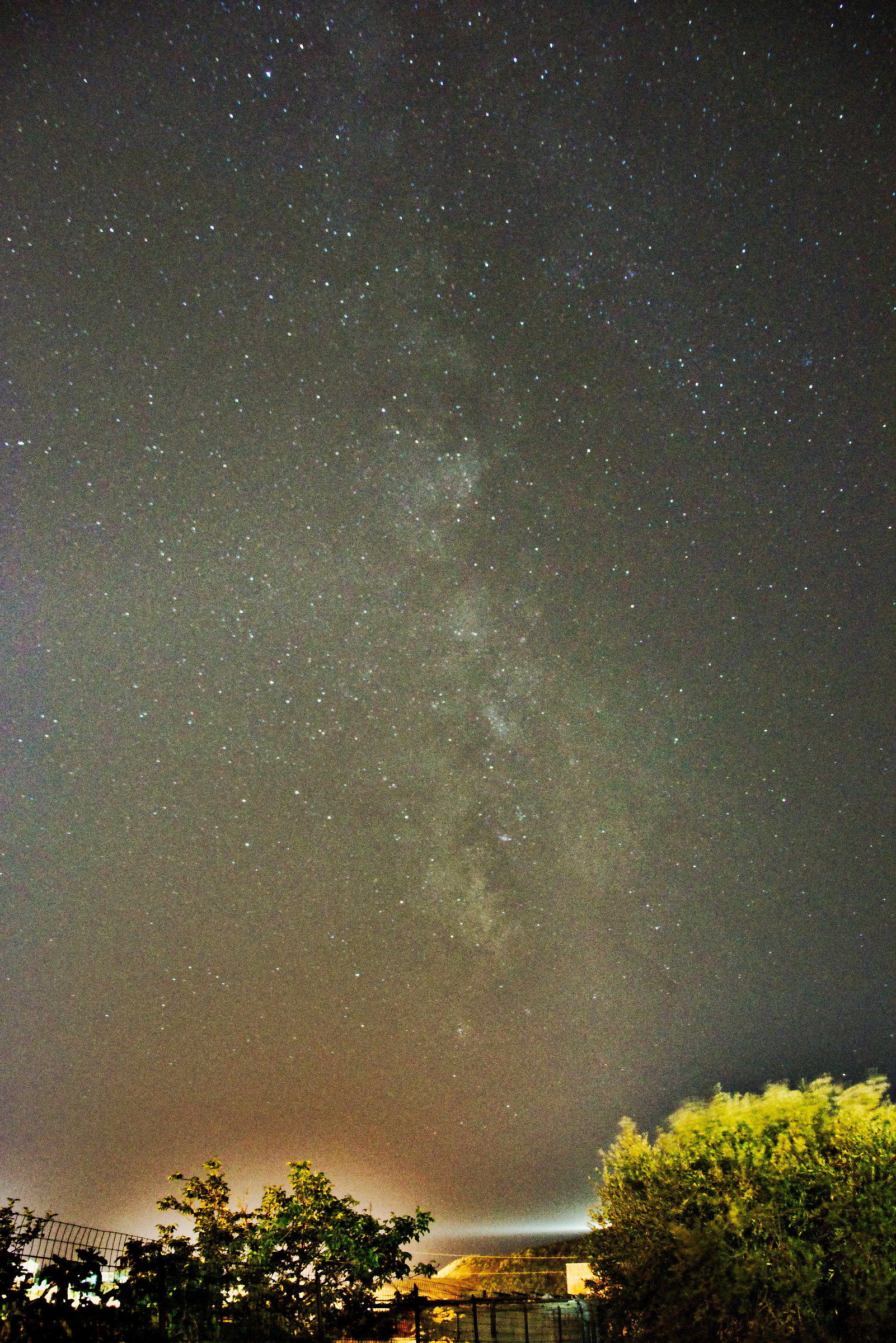 Via Lattea con paesaggio naturale