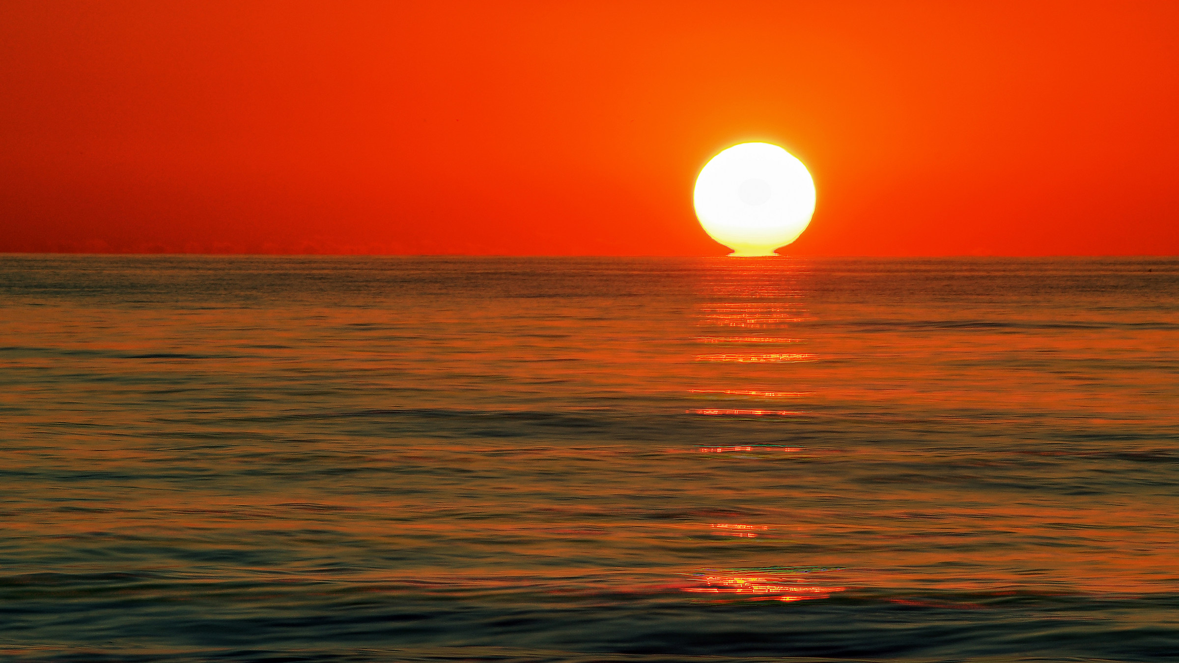 Sunset on the mediterranean sea