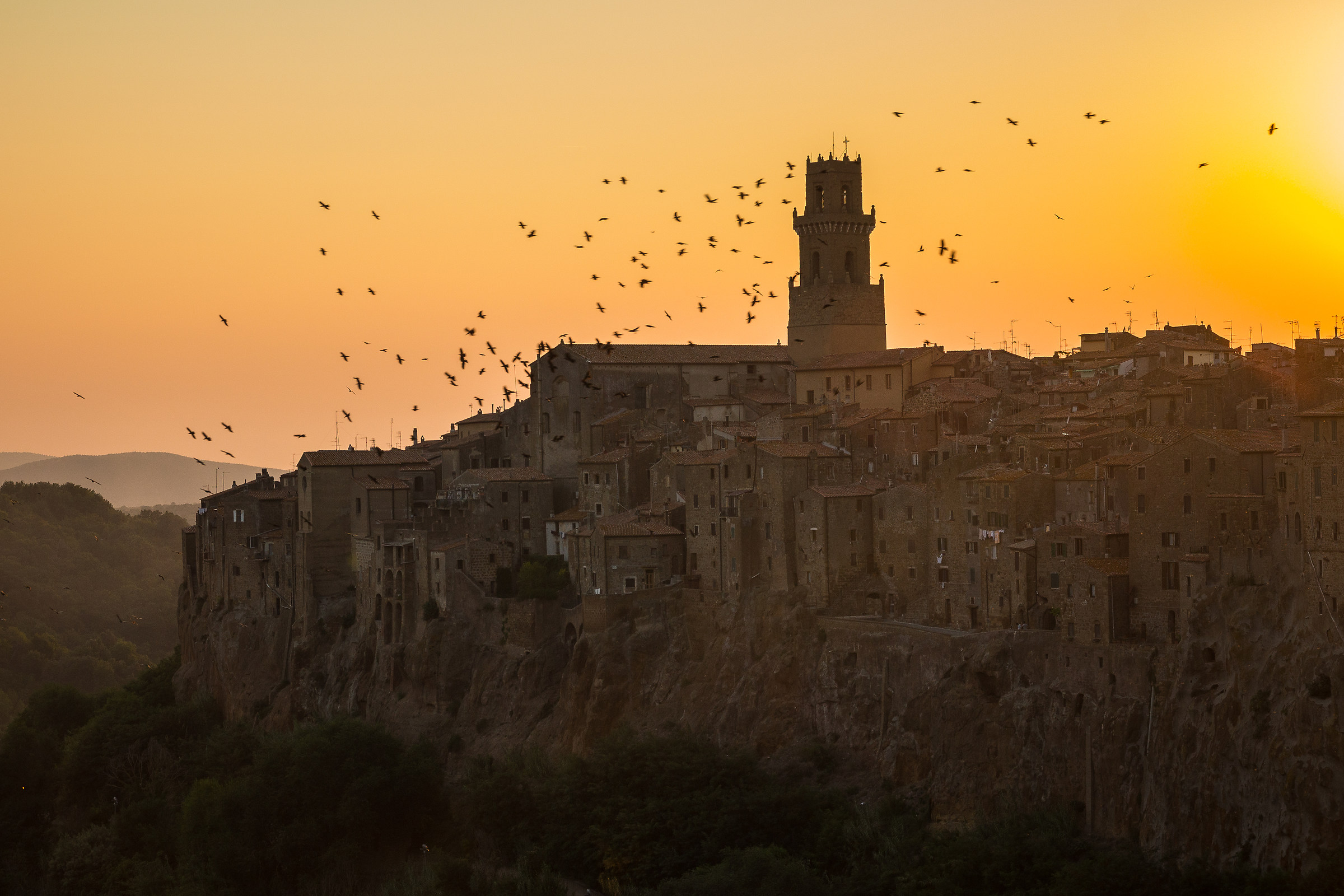 Sunset in Pitigliano
