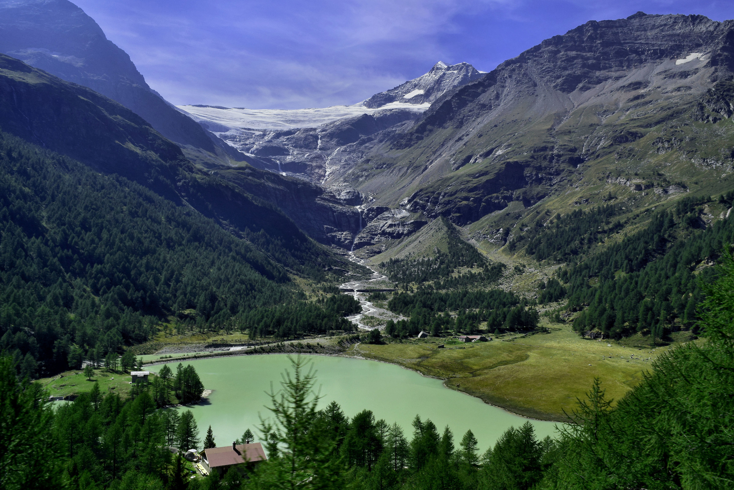 Bernina glacier and lake Palu '