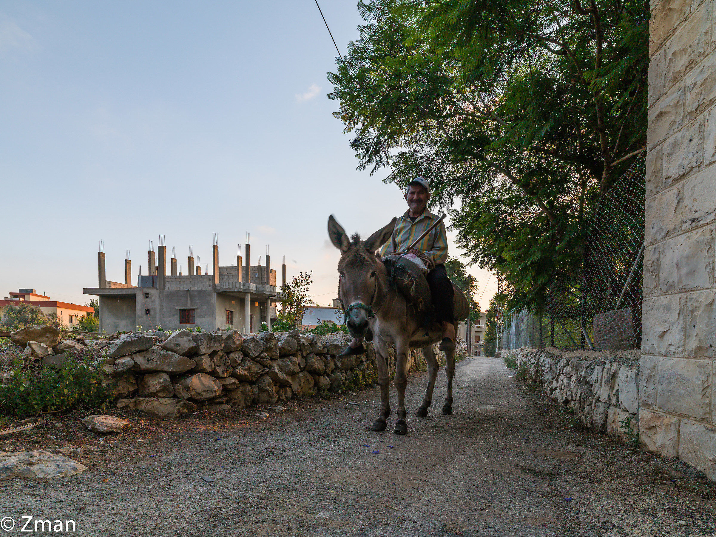 Farmer sul suo asino