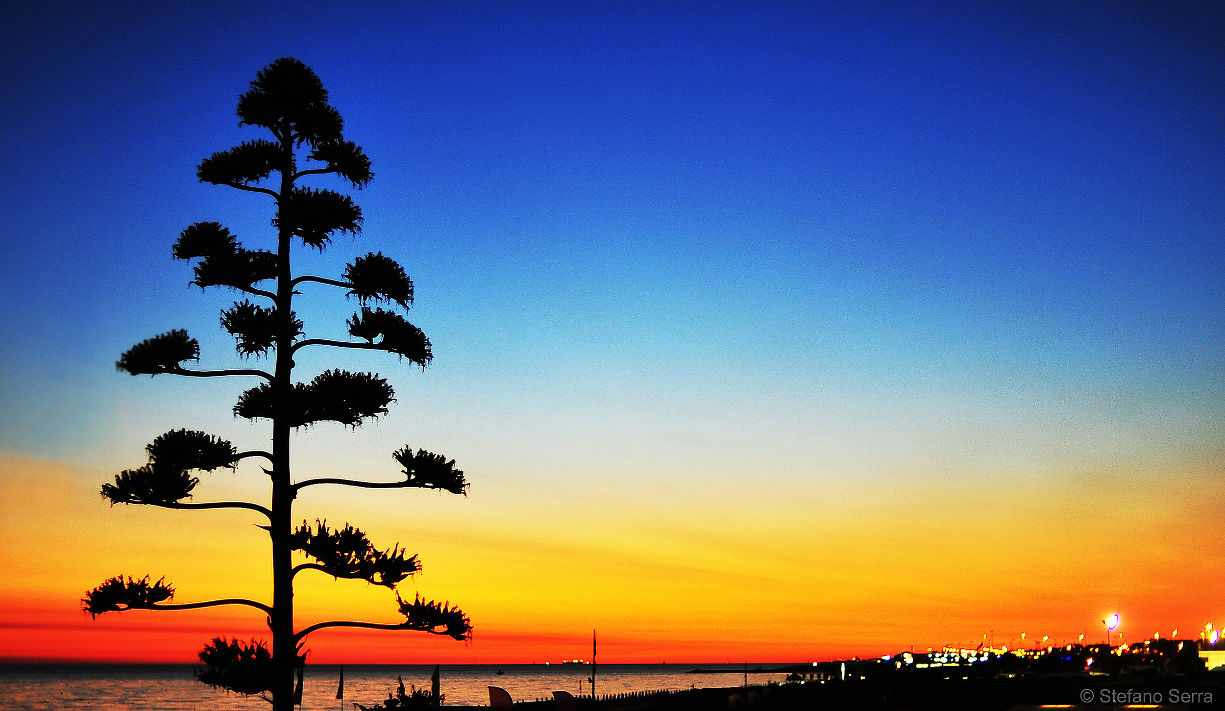 Sunset on the sea; Host