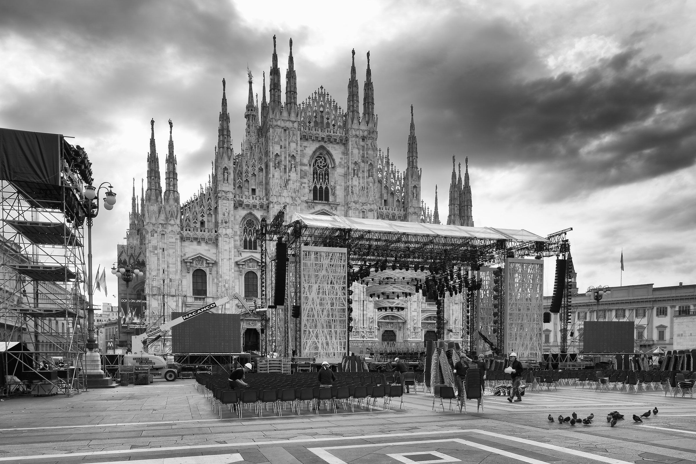 Cathedral and stage