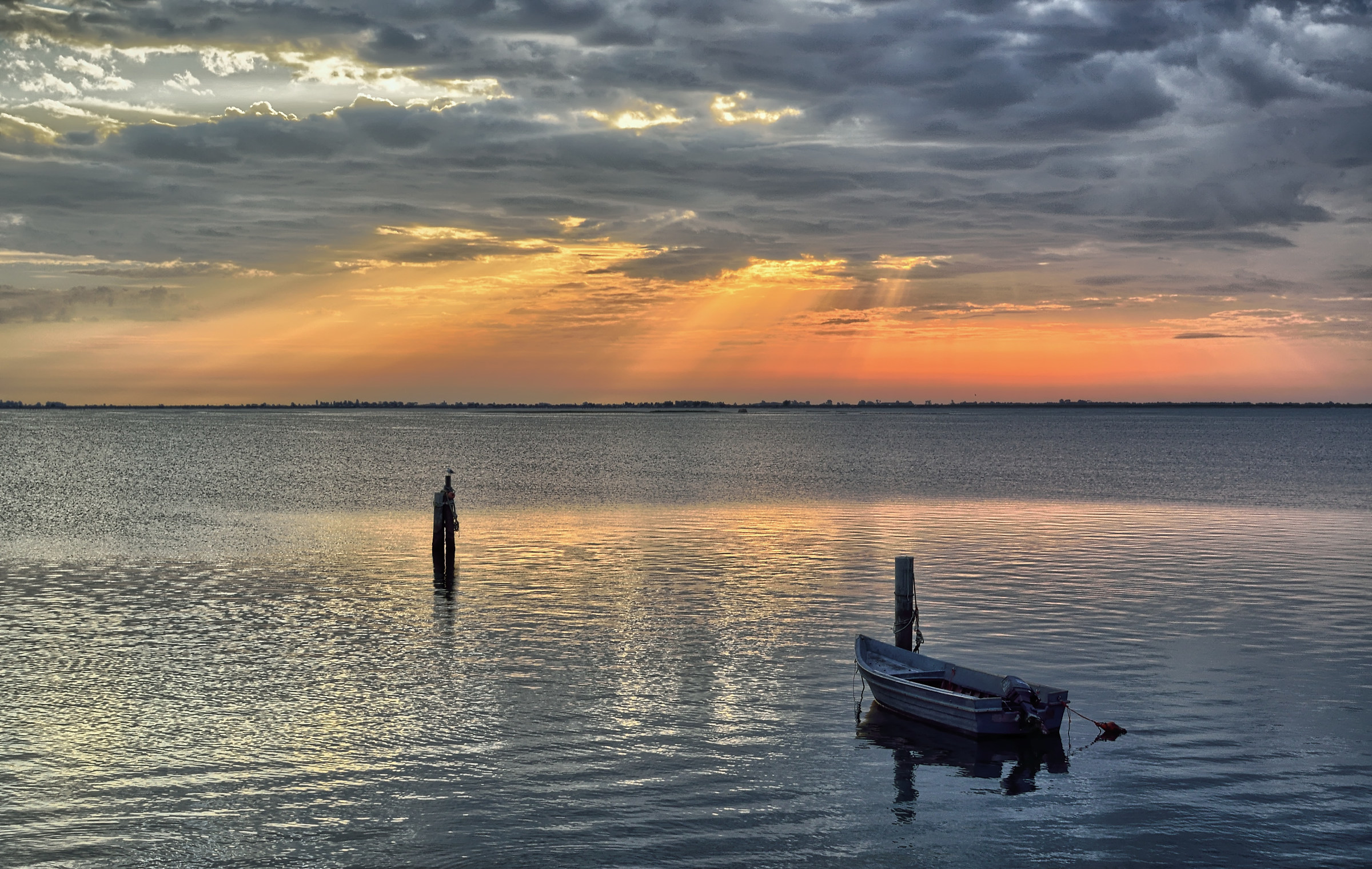 Sunrise on the Po Delta