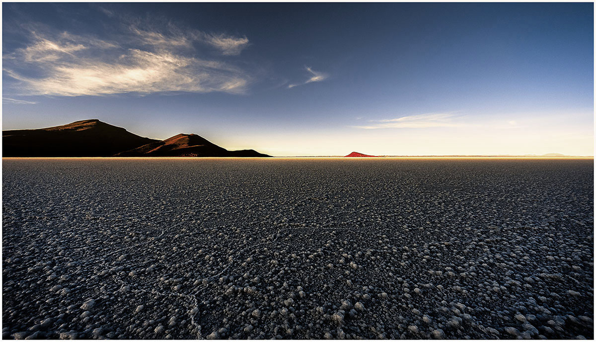 sunset over the salar