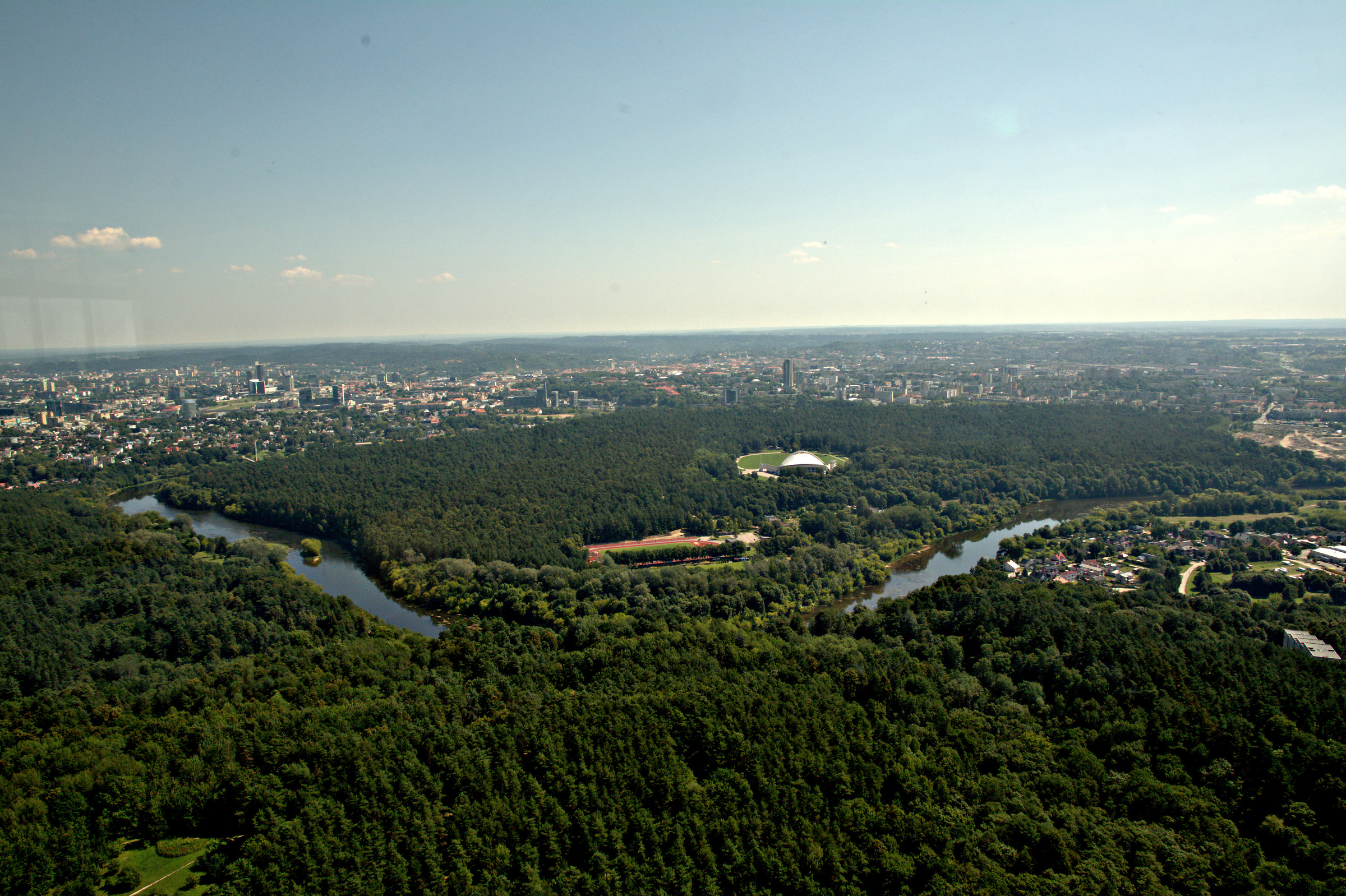 panorama di Vilnius dalla tv tower