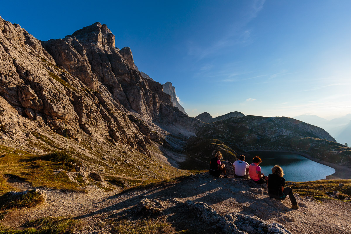 Lago di Coldai, tramonto