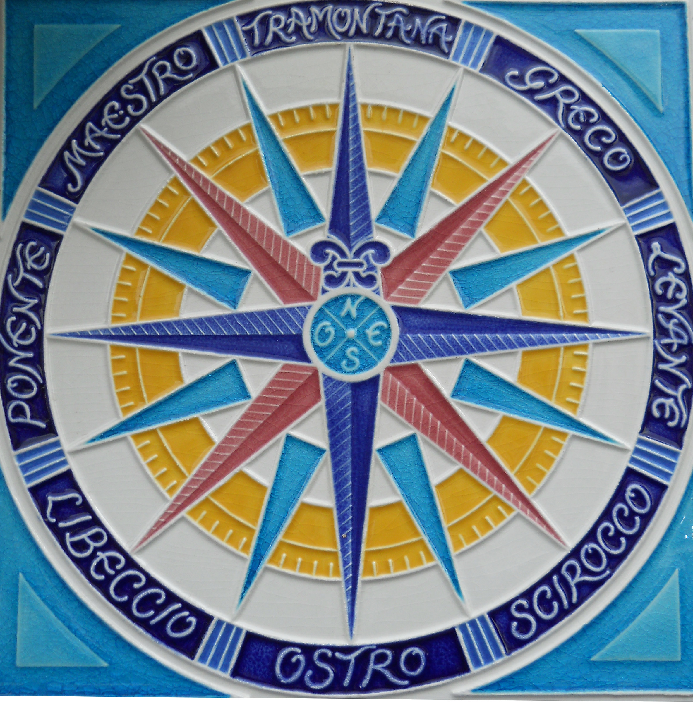 La rosa dei venti - ceramica vietrese