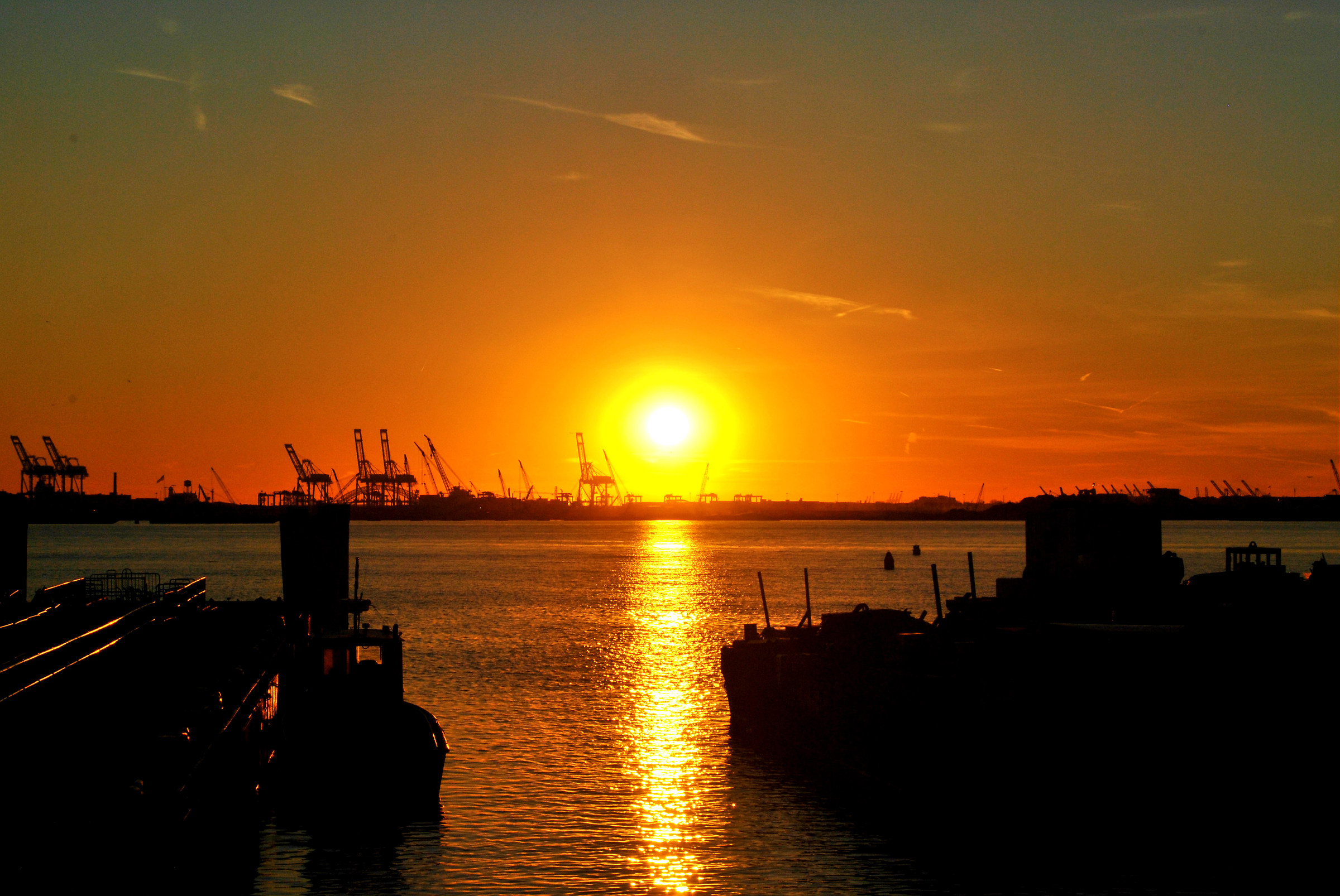 Industrial sunset - New York, USA