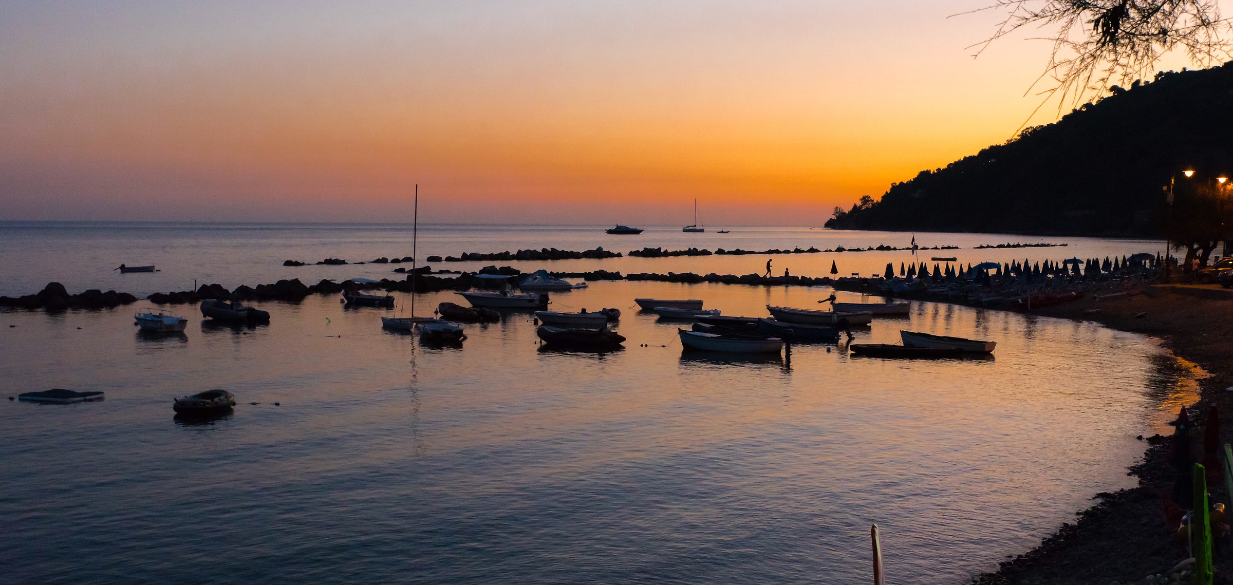 Sunset Poplars Cilento