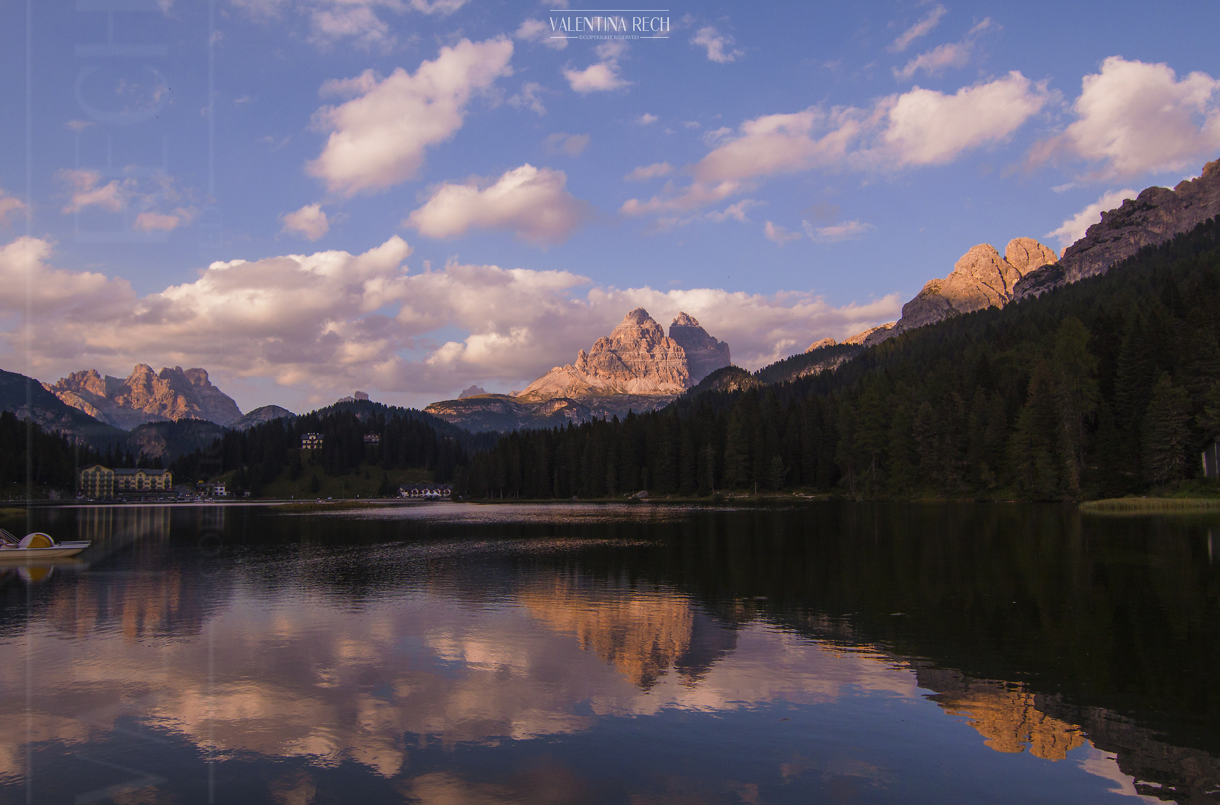 le tre cime sul lago di misurina