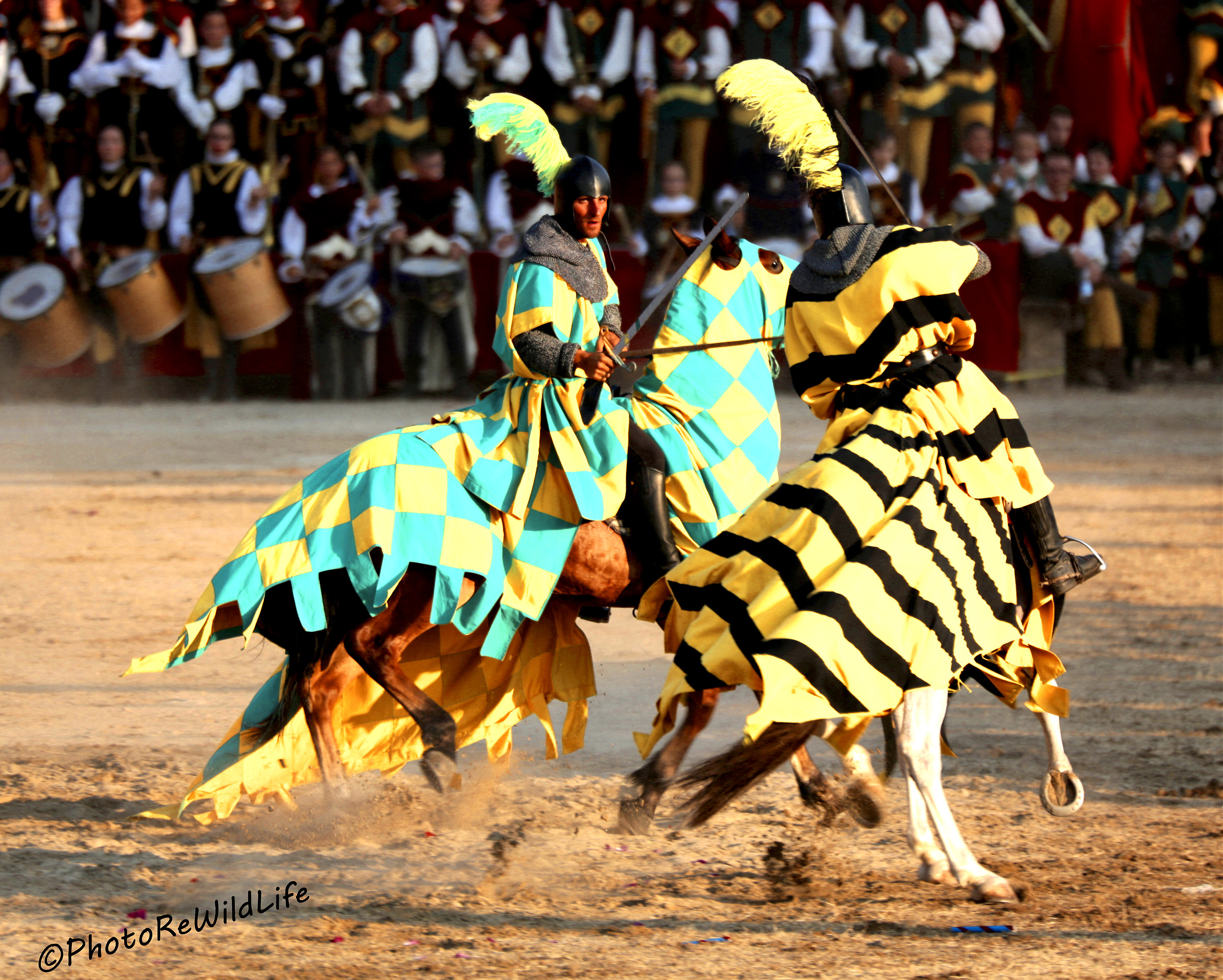 knights on horseback