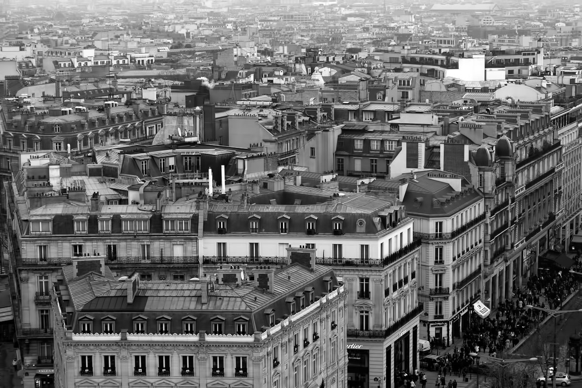 Paris vue arc de triomphe
