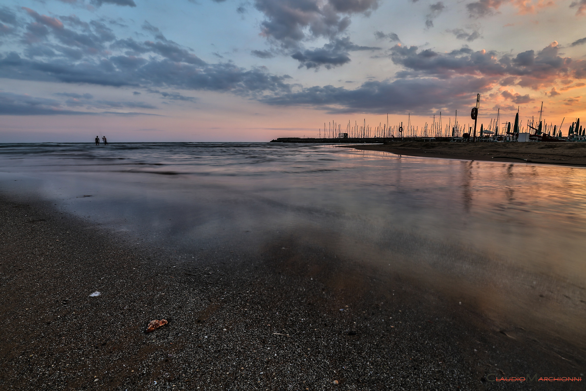 Tramonto dal litorale pontino (Nettuno - Roma)