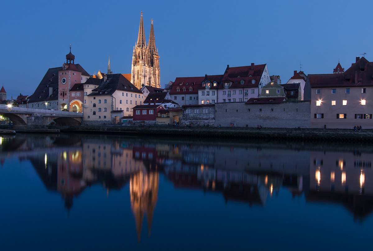 Regensburg in blue