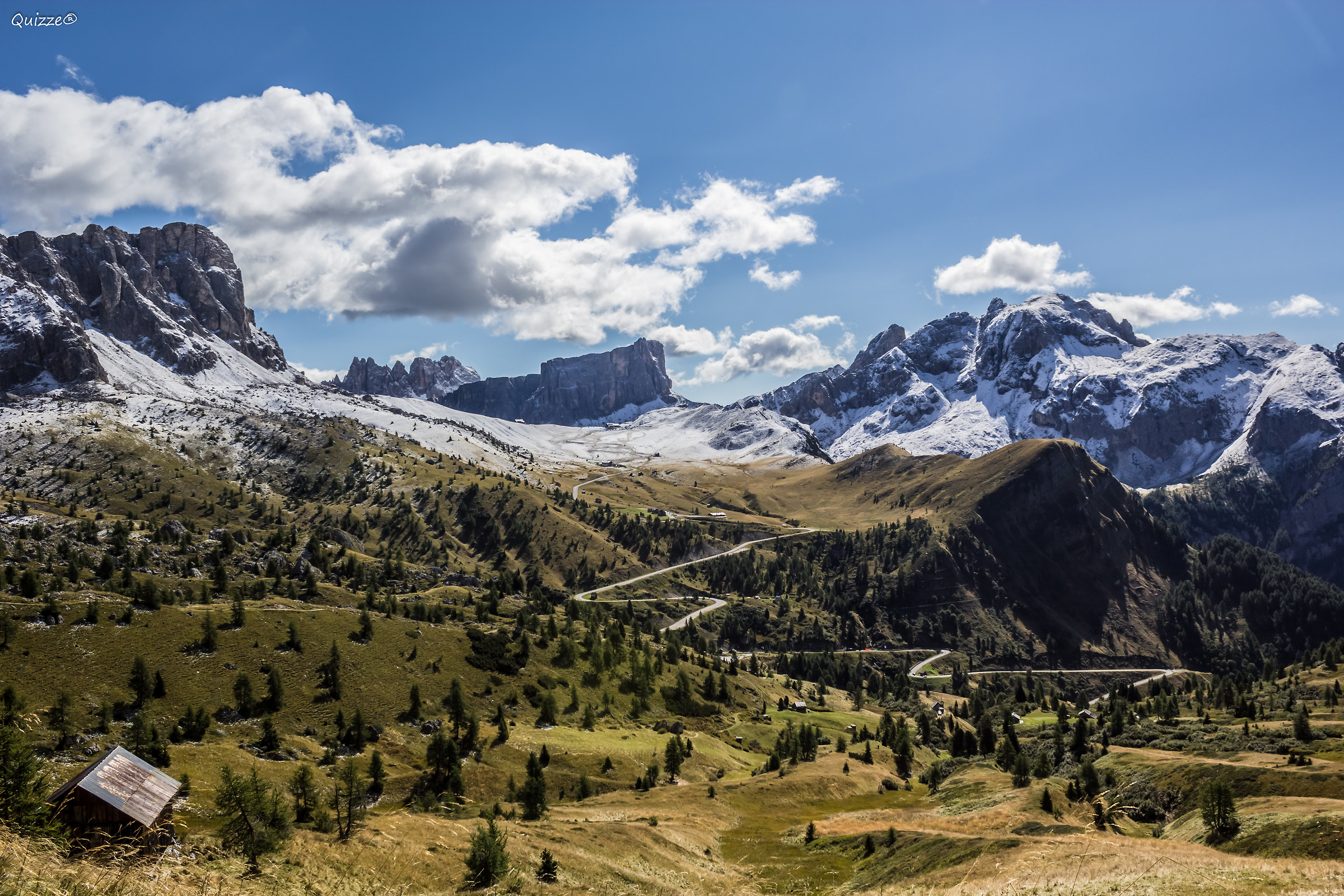 Ascent Passo Giau 2236m above sea level