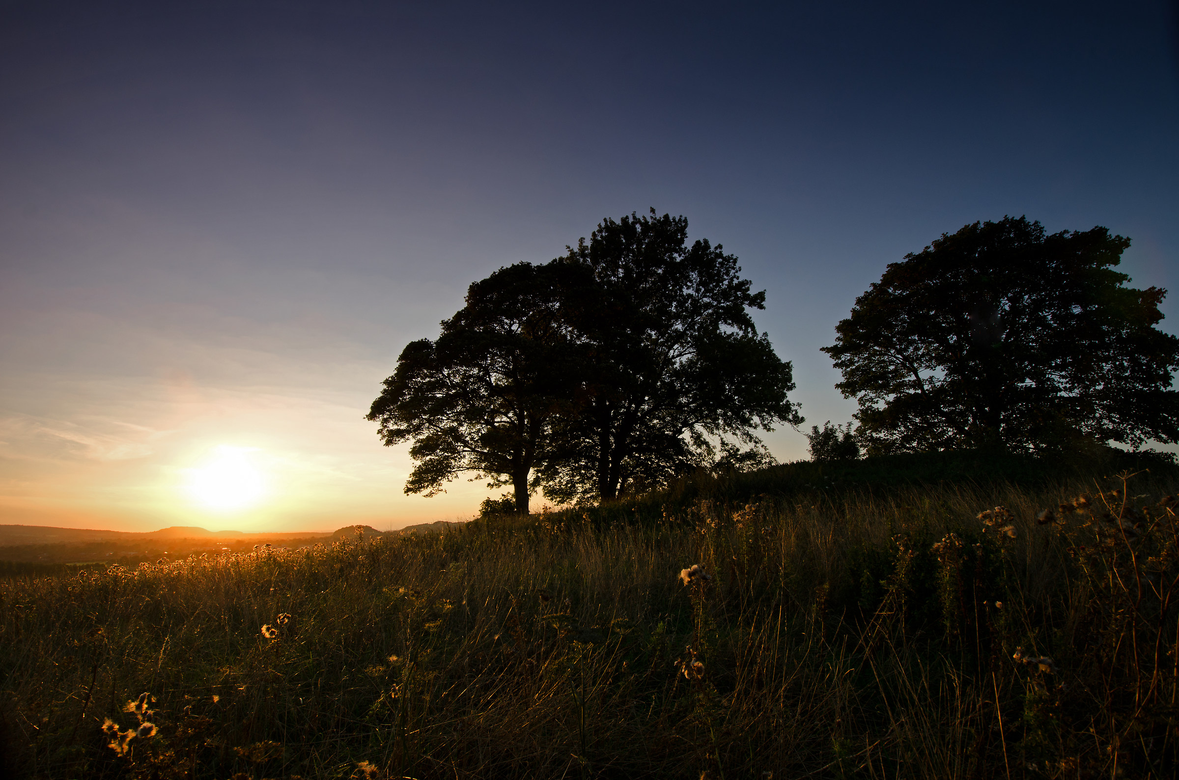 Sunset on Battlesbury Hill