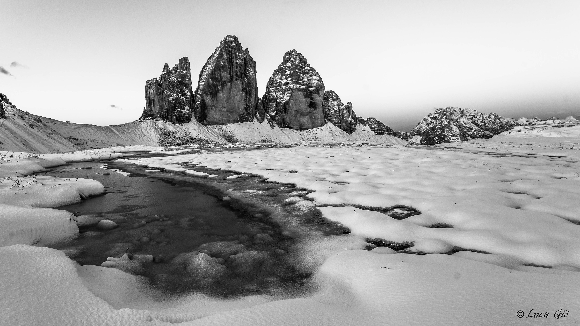 The Three Peaks (b & w)