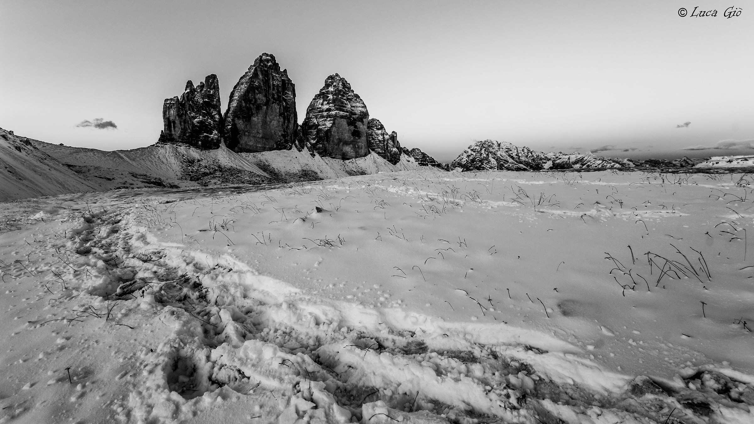 The Three Peaks (b & w)