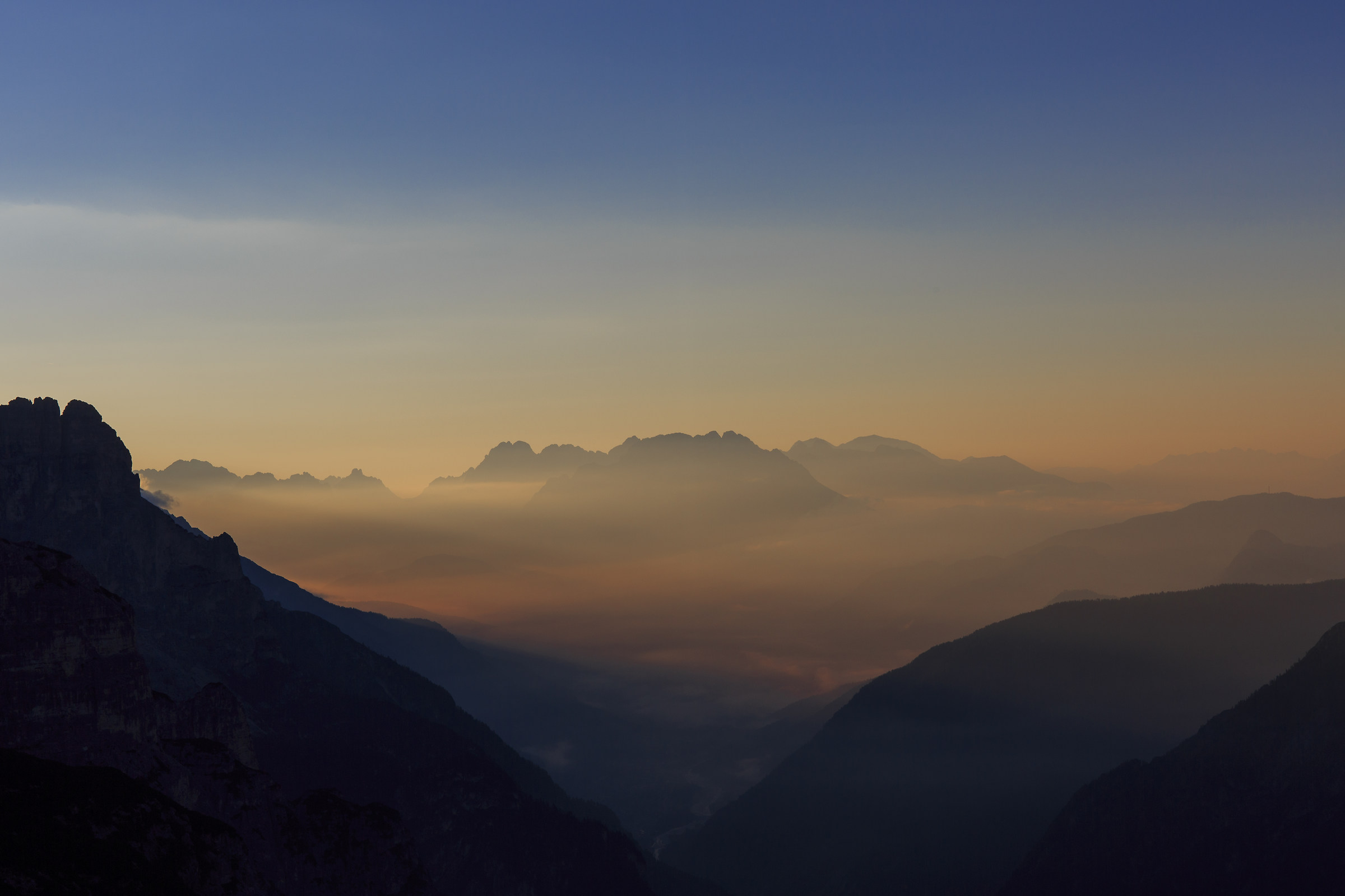 Dawn in the Dolomites