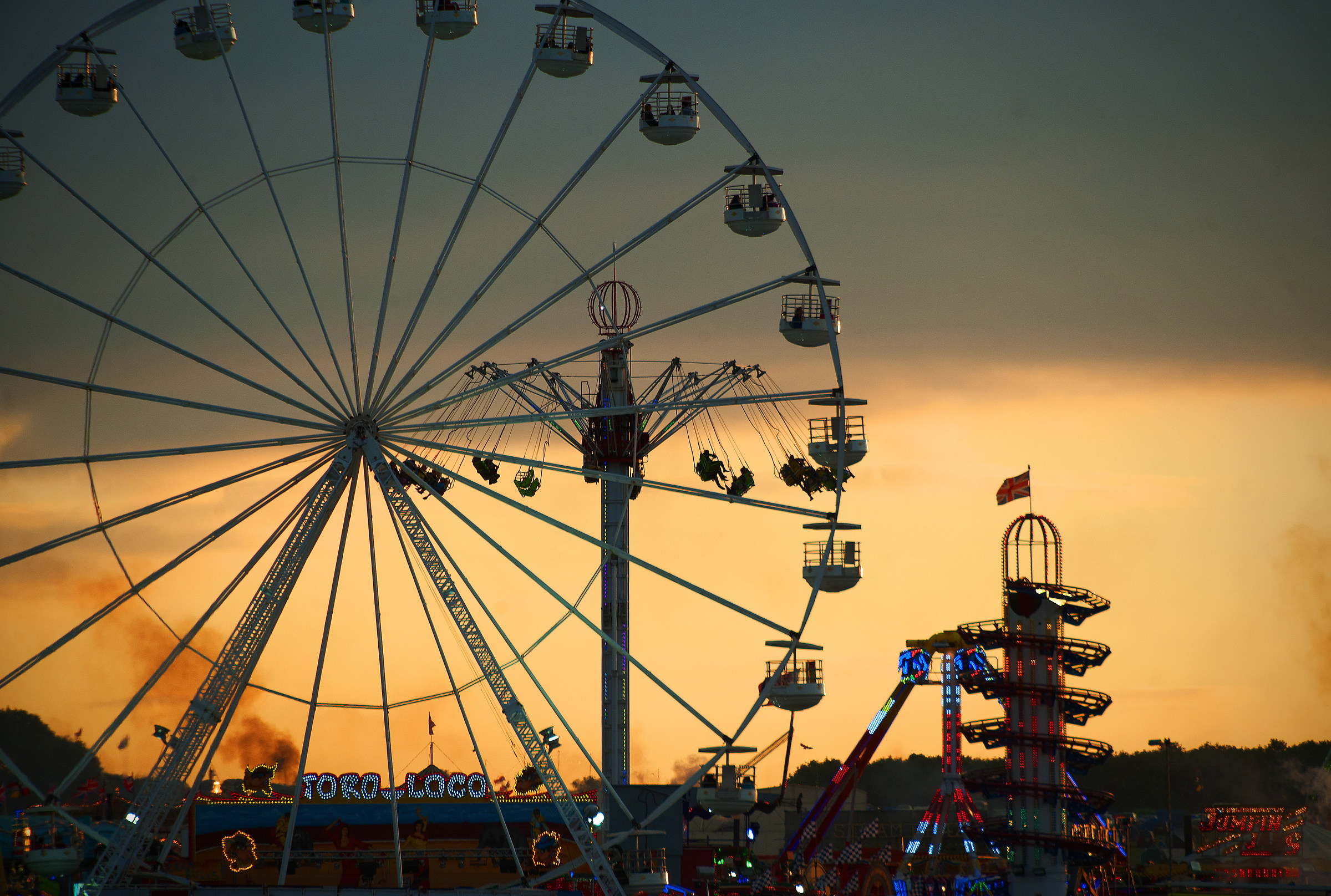 Steam Fair Big Wheel at Sunset