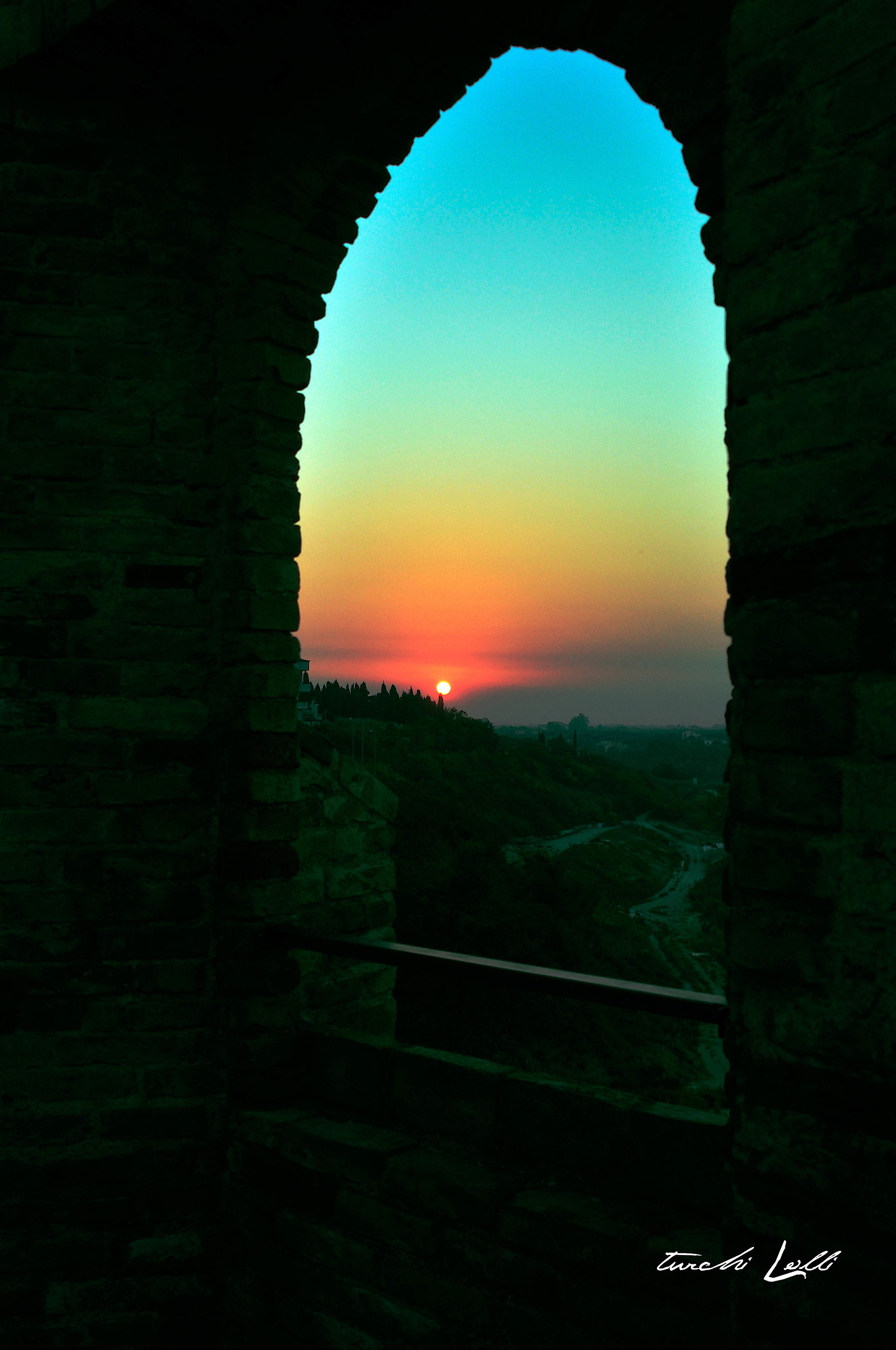 Sunset at the castle