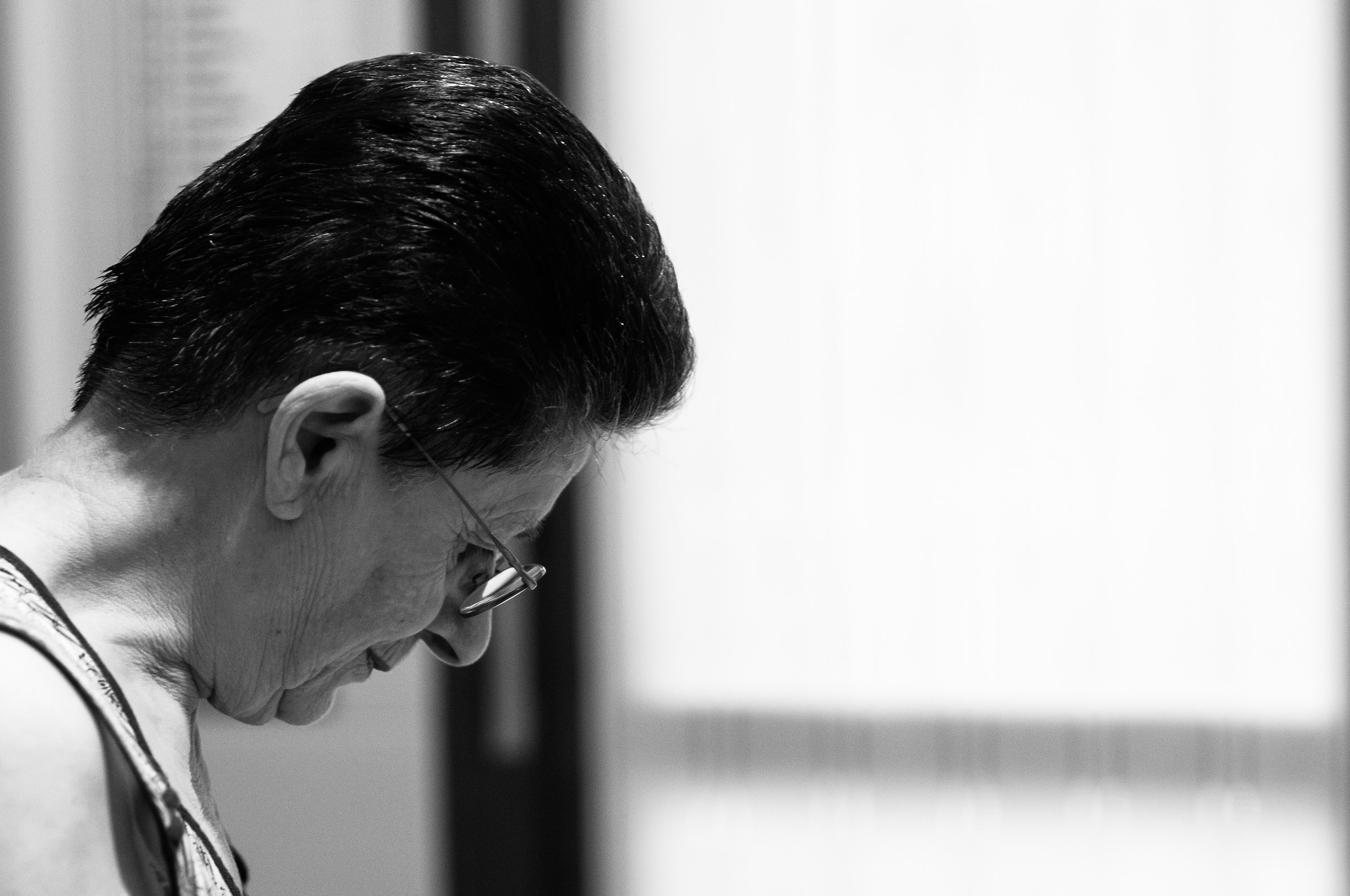 80 years and black hair