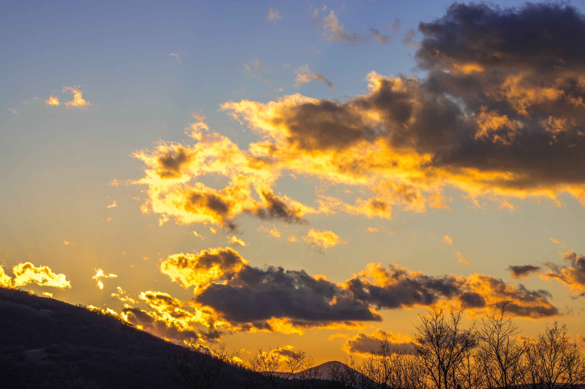 sunset in the Apennines