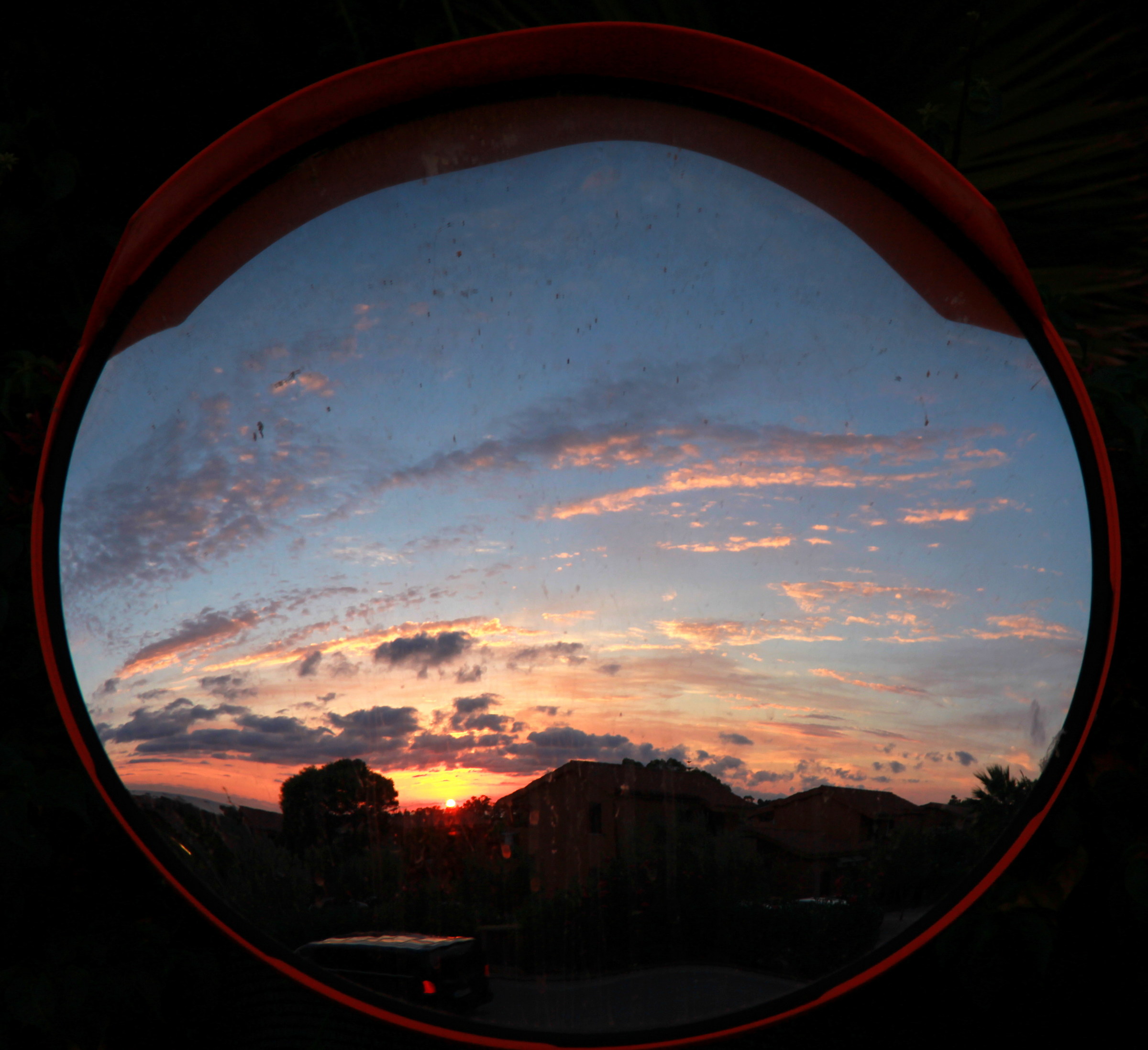 Dawn in the mirror road