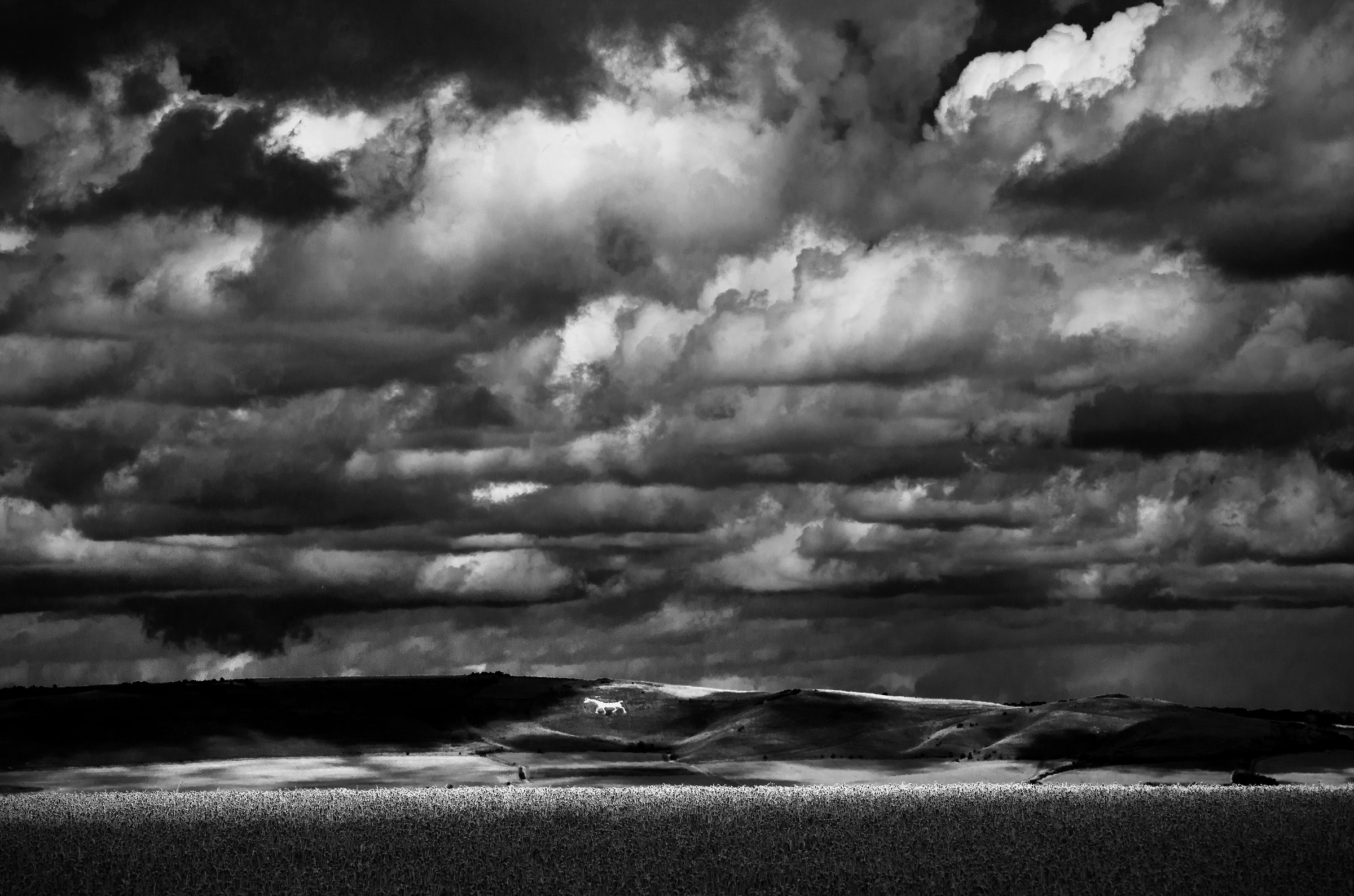 Layered Clouds above the Alton Barnes White Horse