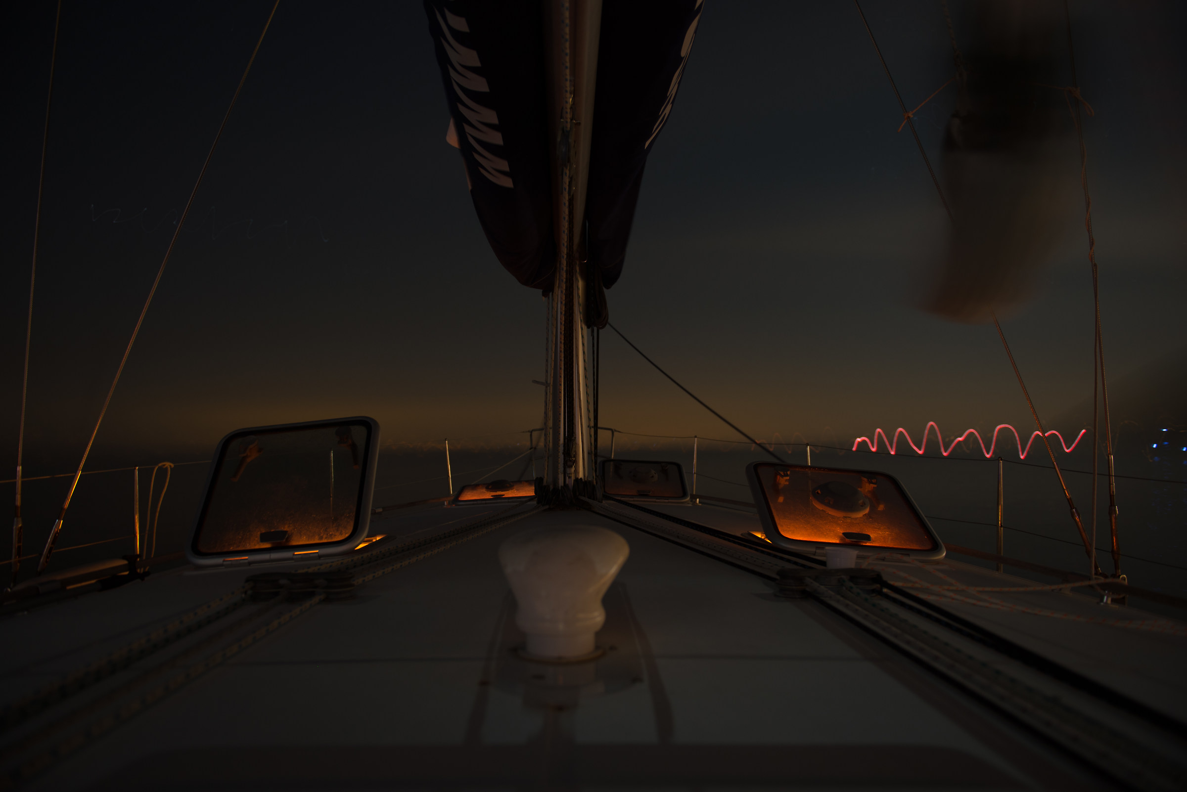 navigando verso il cratere di stromboli