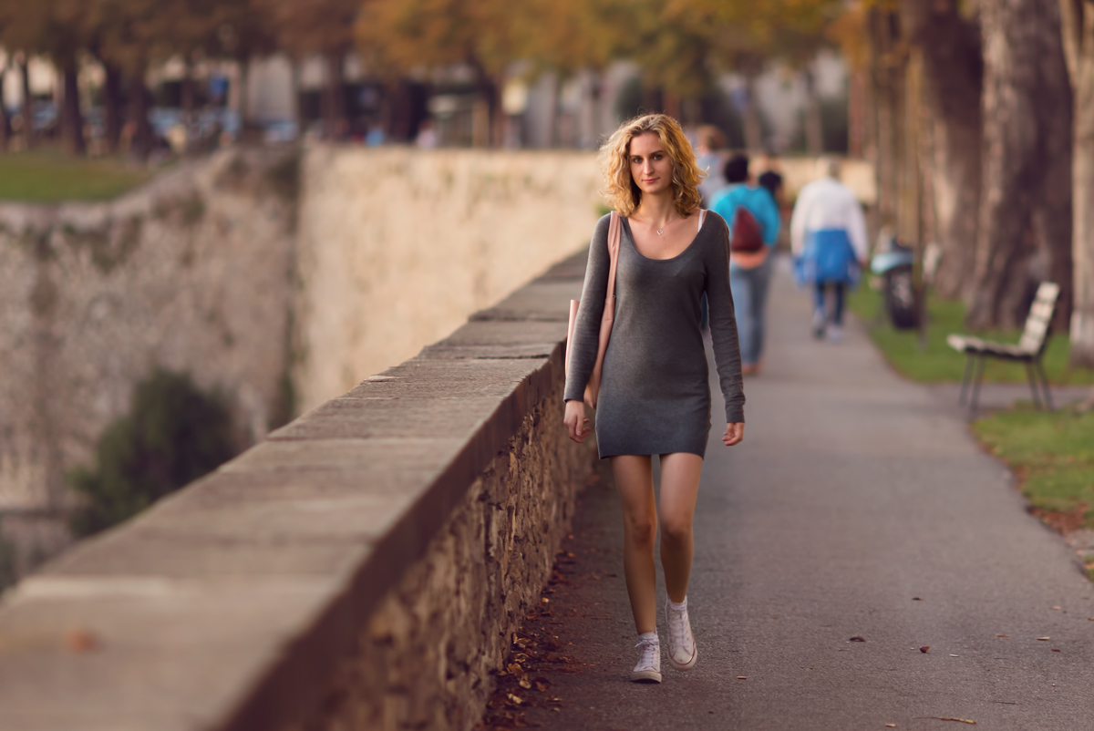 Sofia passeggia in Città Alta