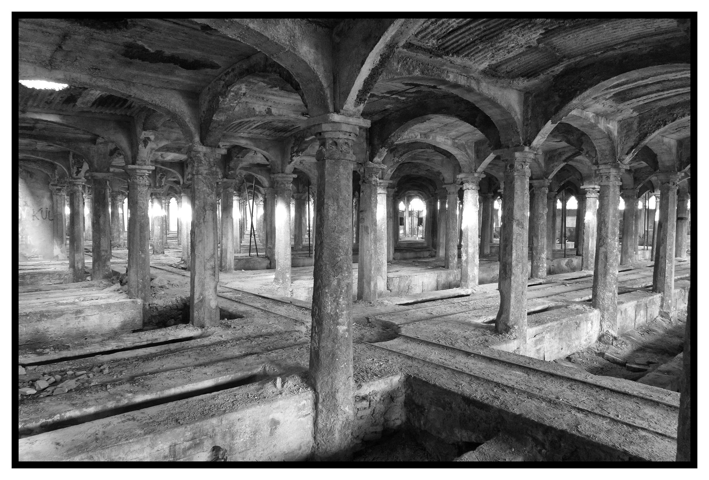 Ex cementificio: sala delle colonne