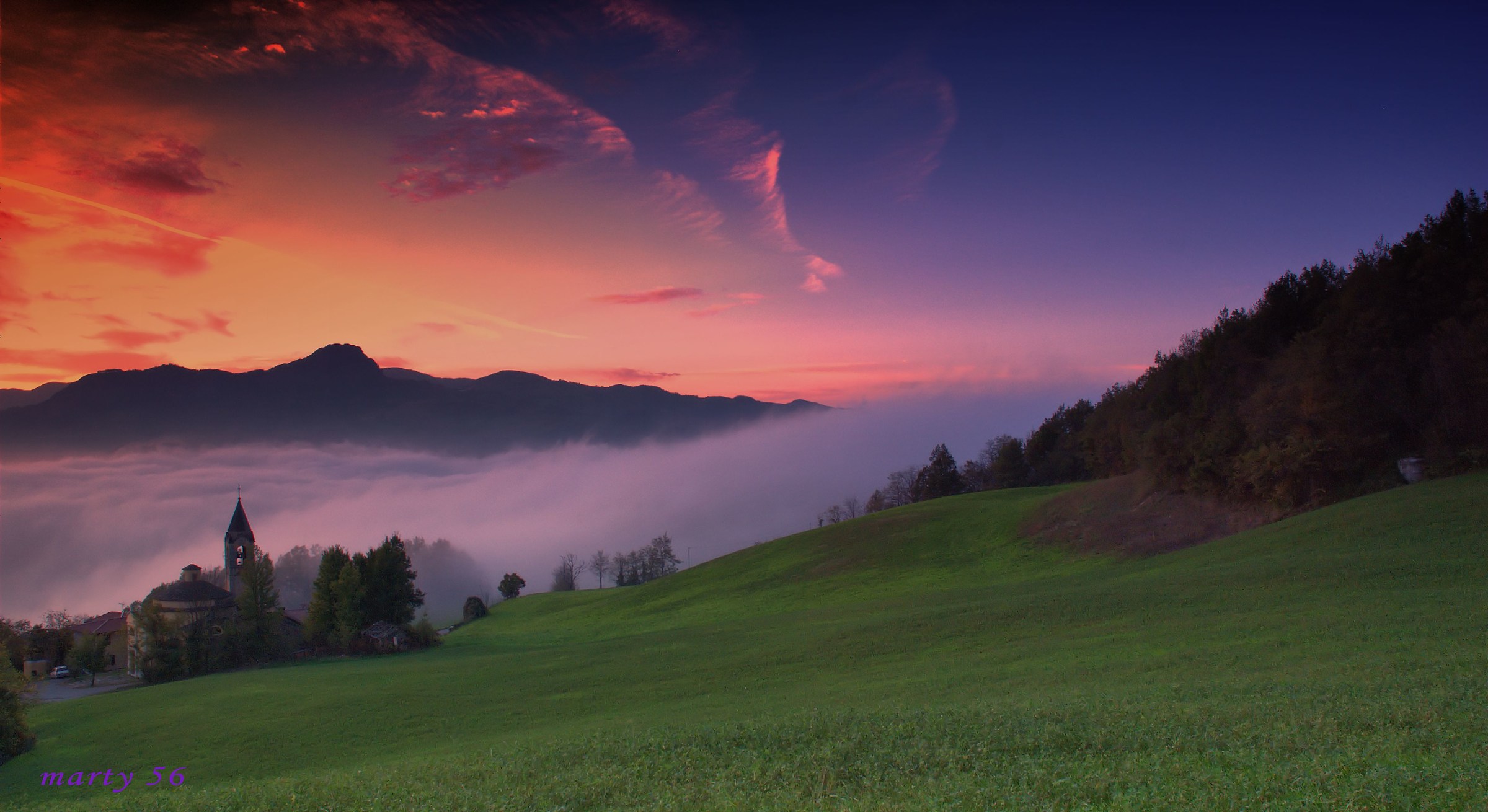 prime nebbie in valle