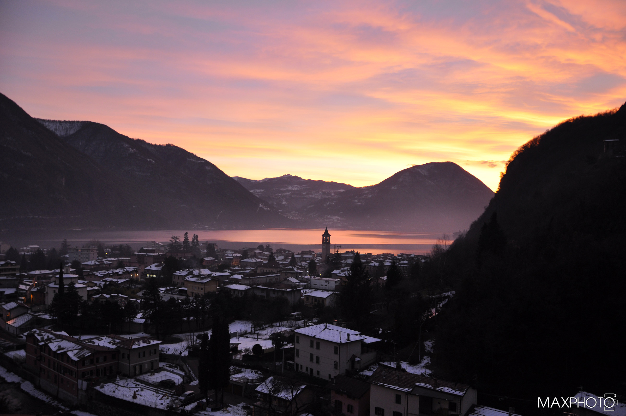 Tramonto di Porlezza (Como)