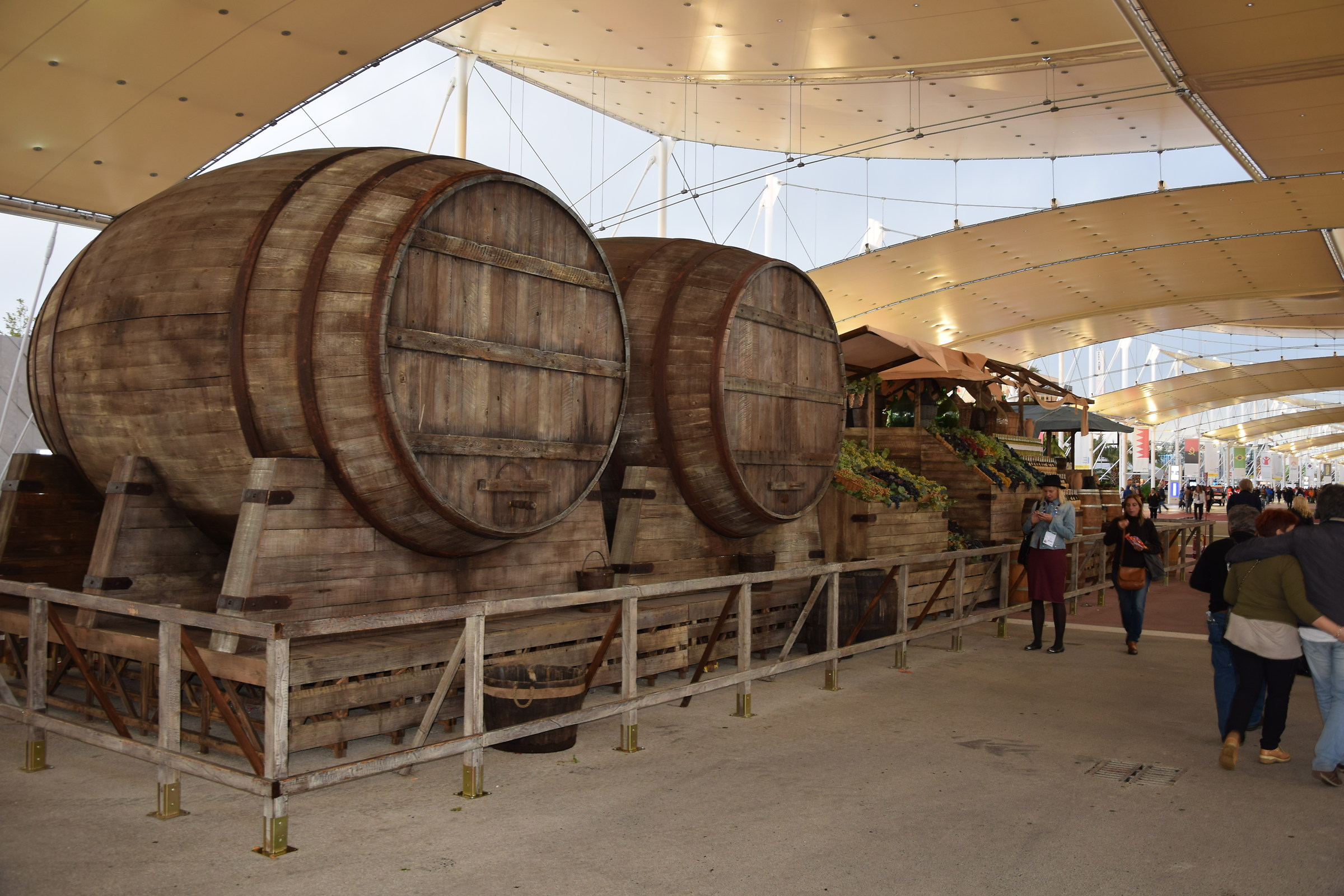 wine barrels