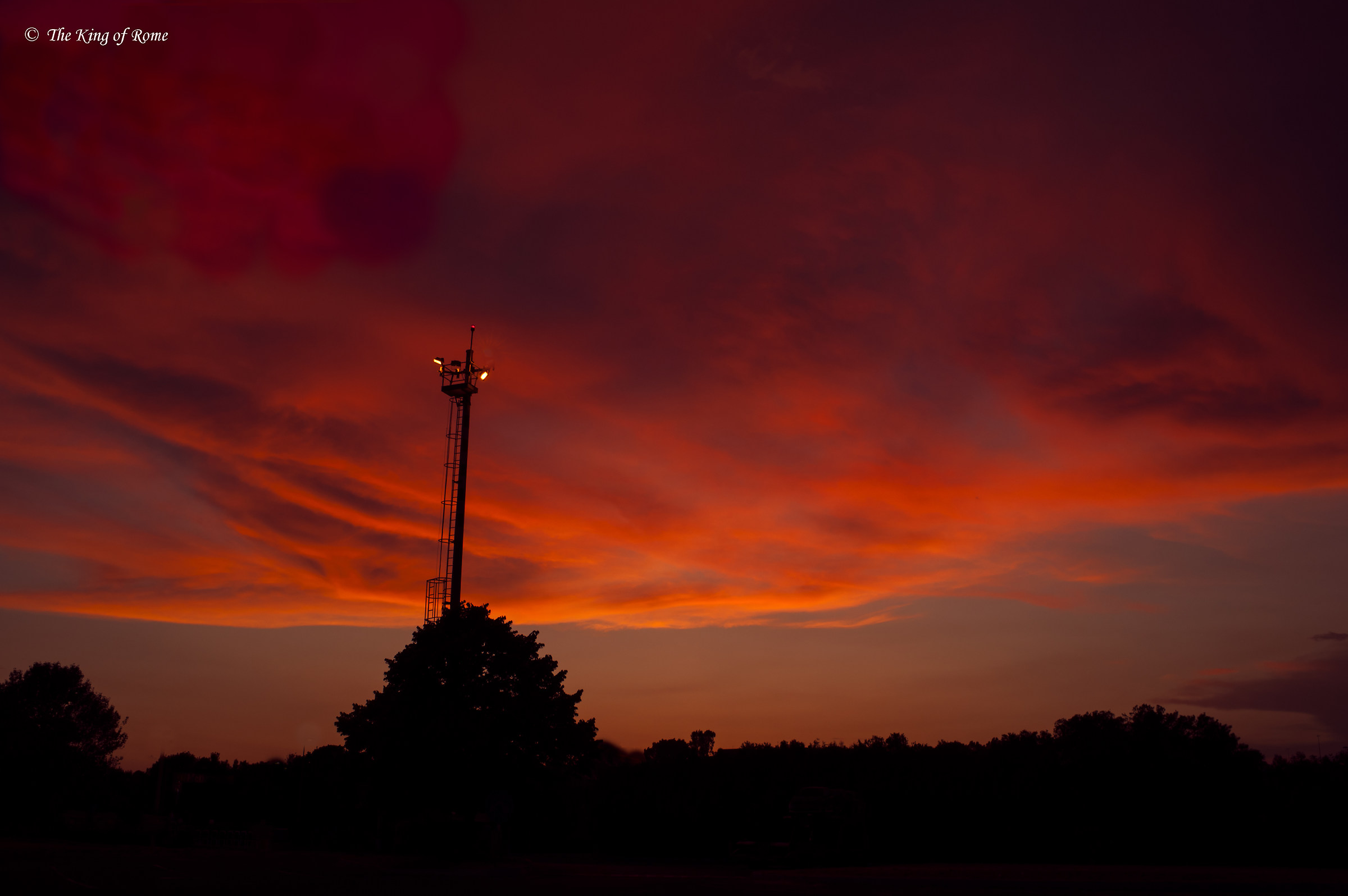 silhouette al tramonto