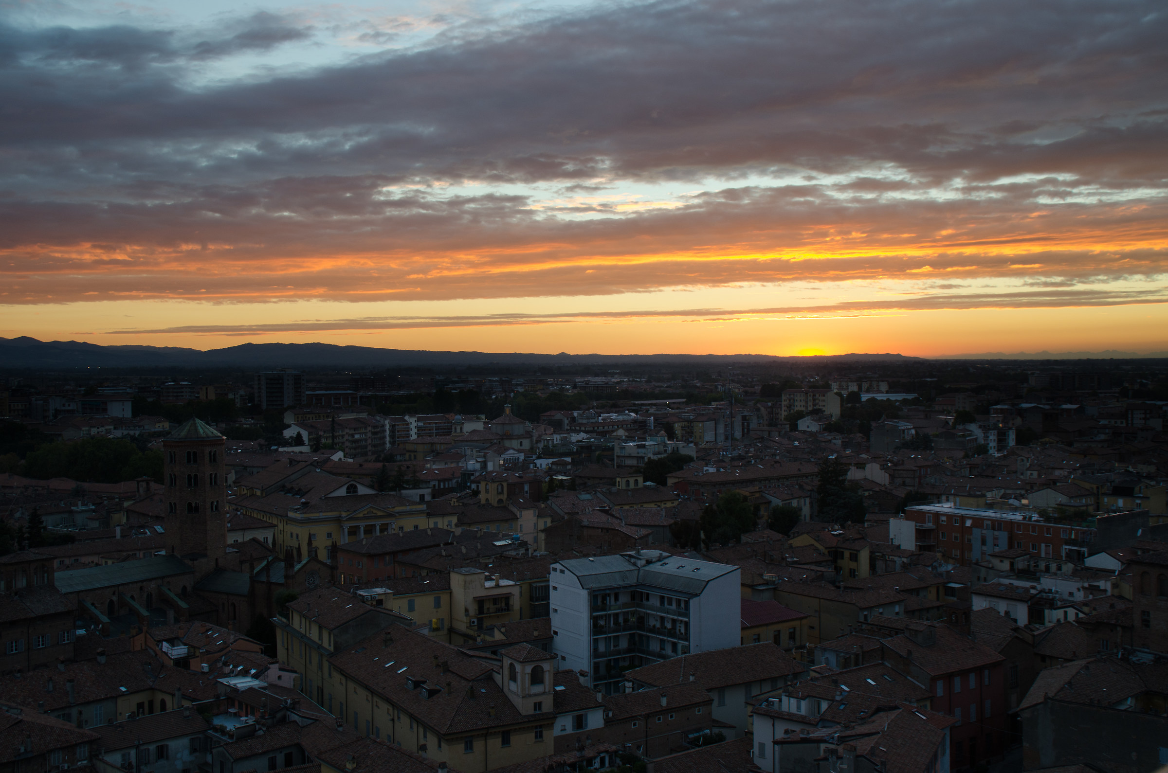 Tramonto dal campanile del  Duomo