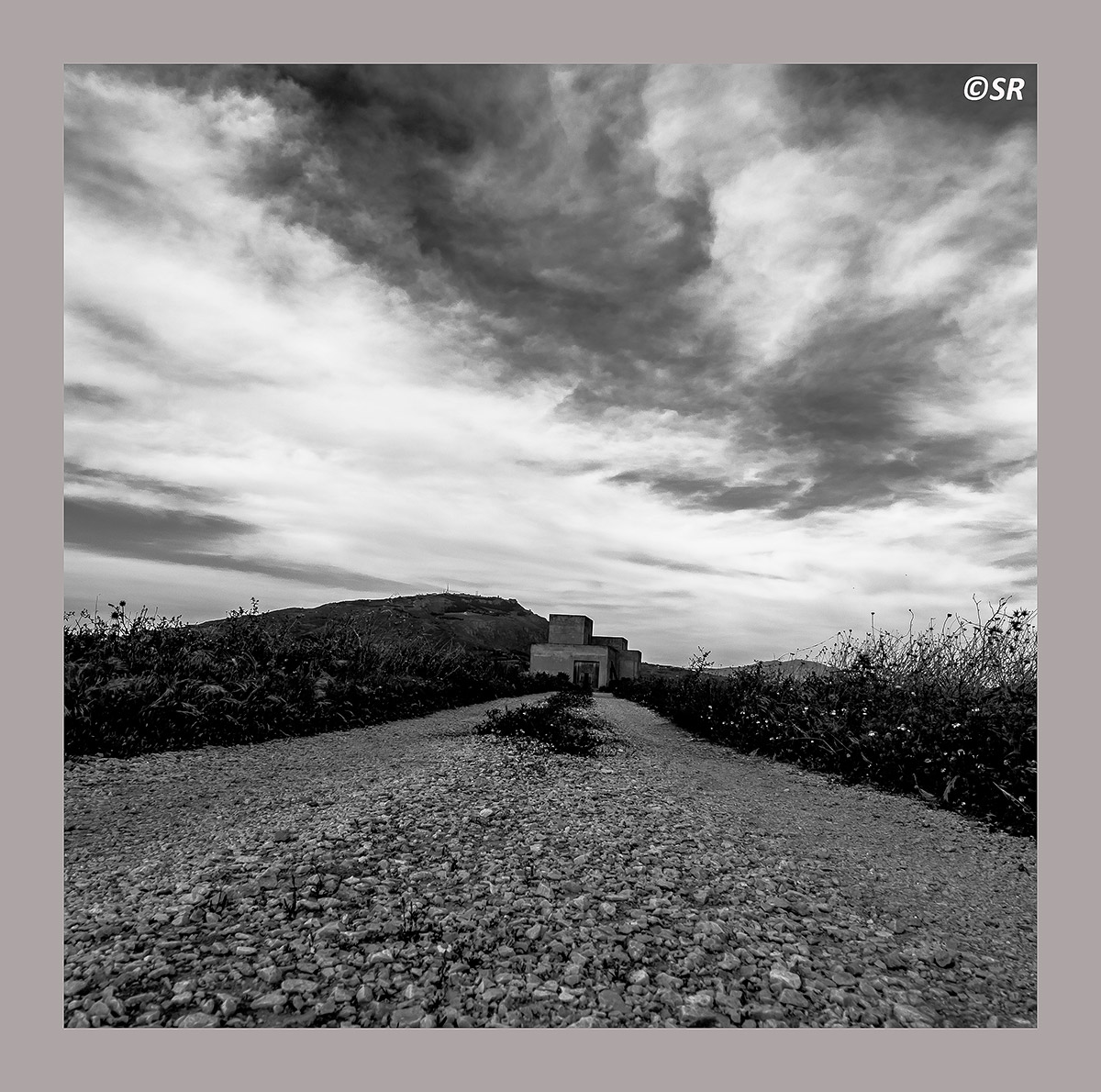 The road is unpaved ...