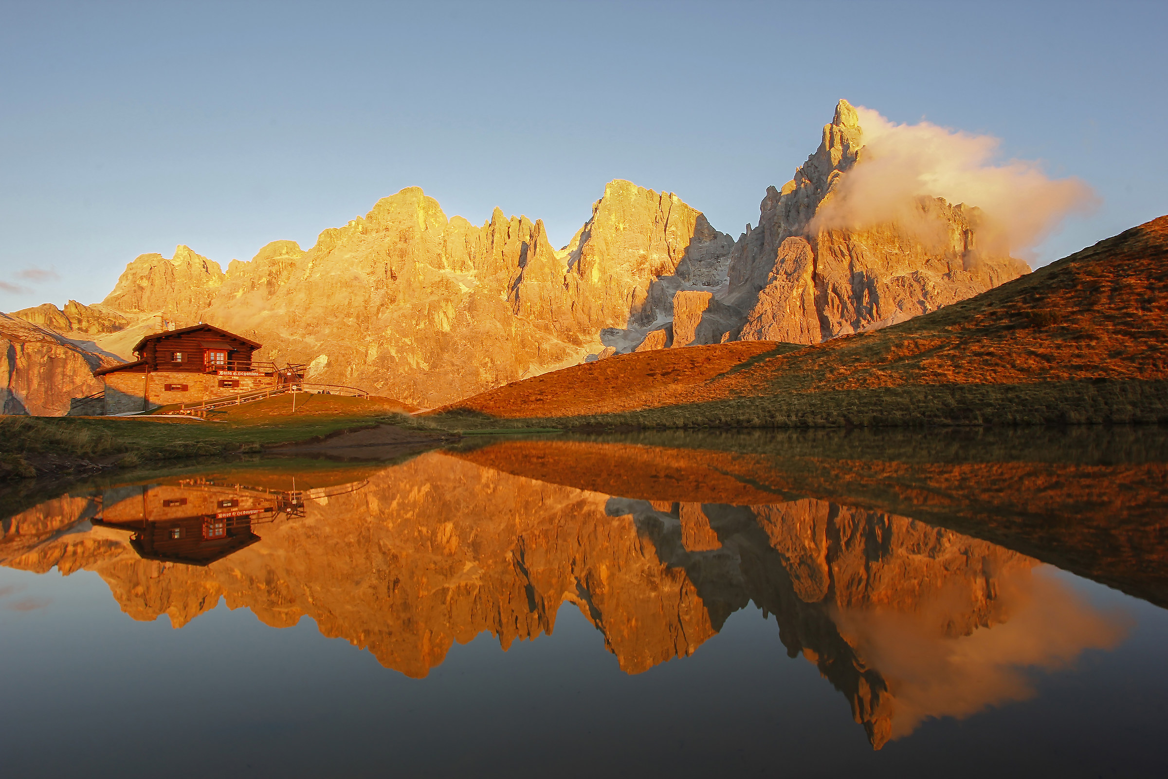 Tramonto alla Baita Segantini