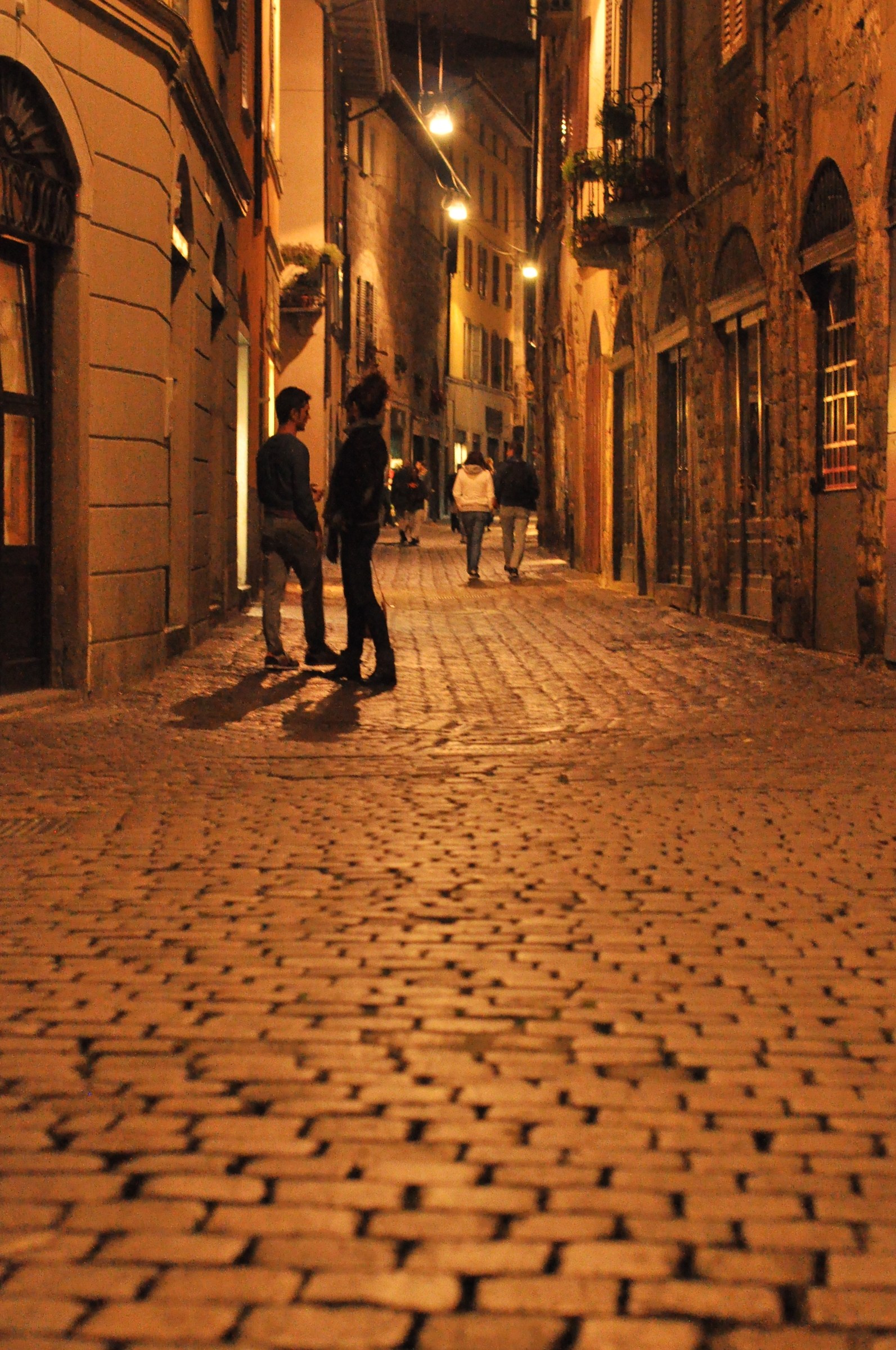 Street by night - Bergamo, Italy