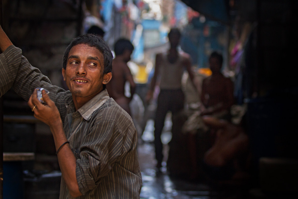 Tea time in the slum