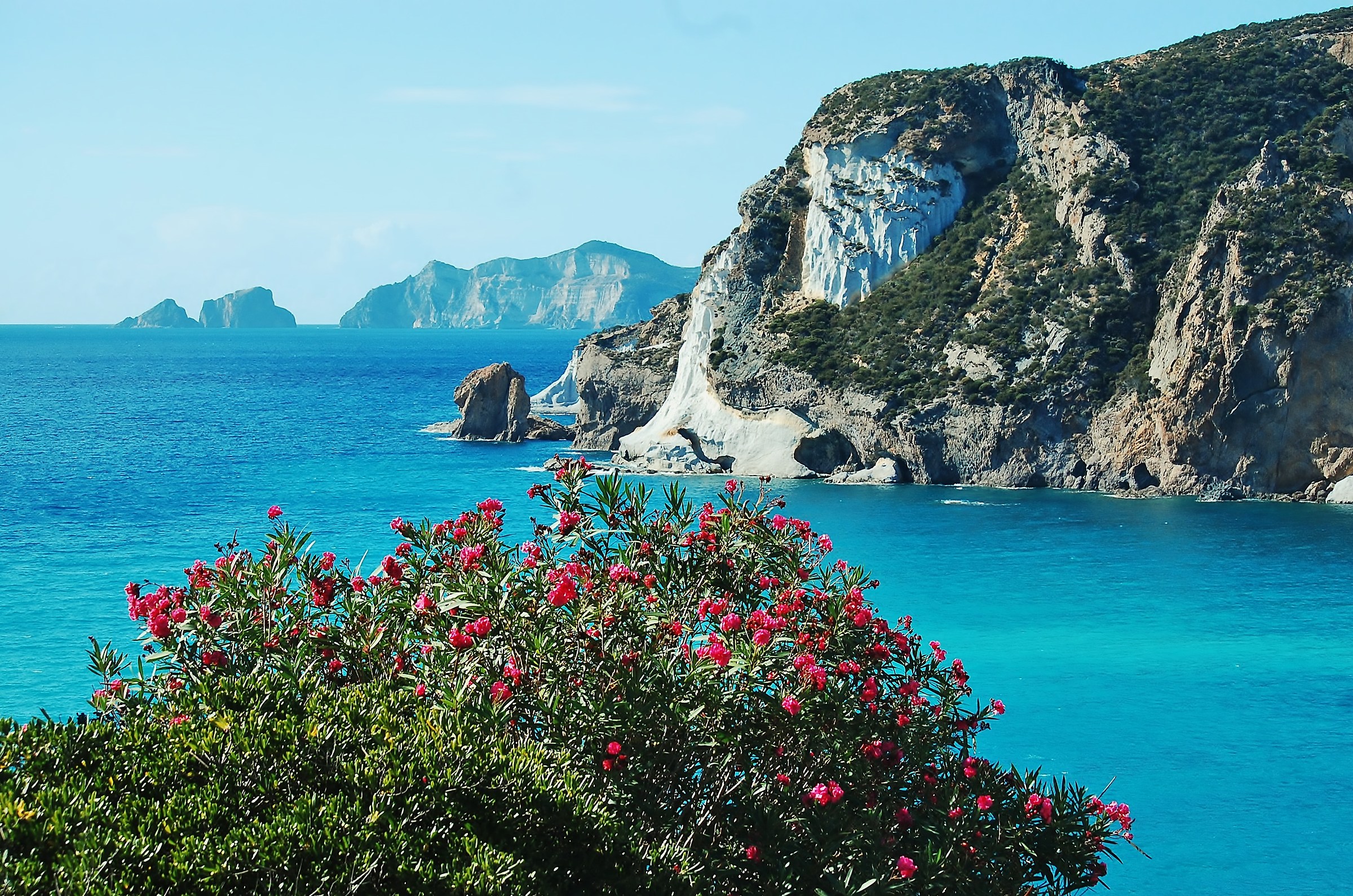 Ponza Island, view of the island of Palmarola