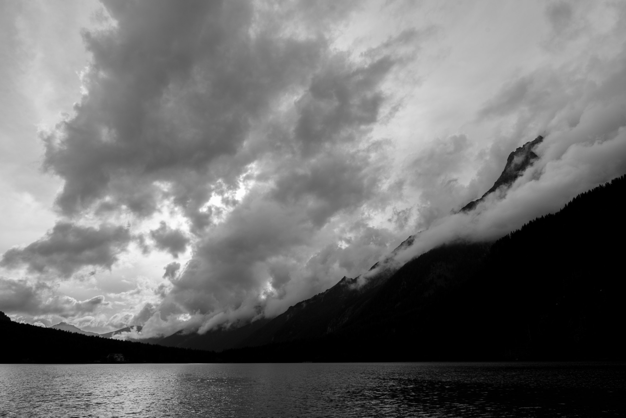 He runs fast along the slope