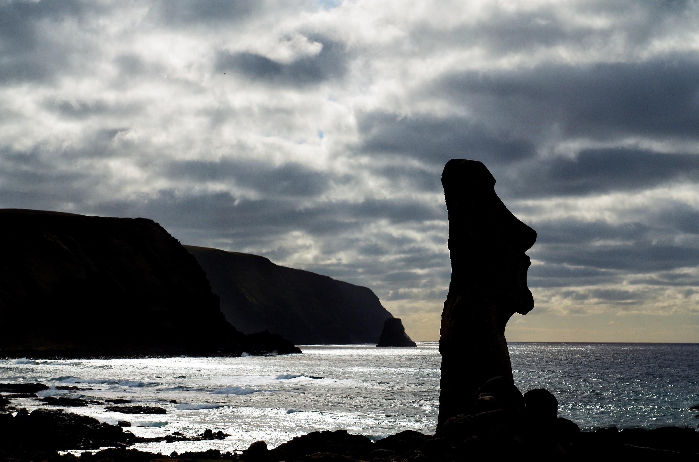 Moai at the Cook Bay