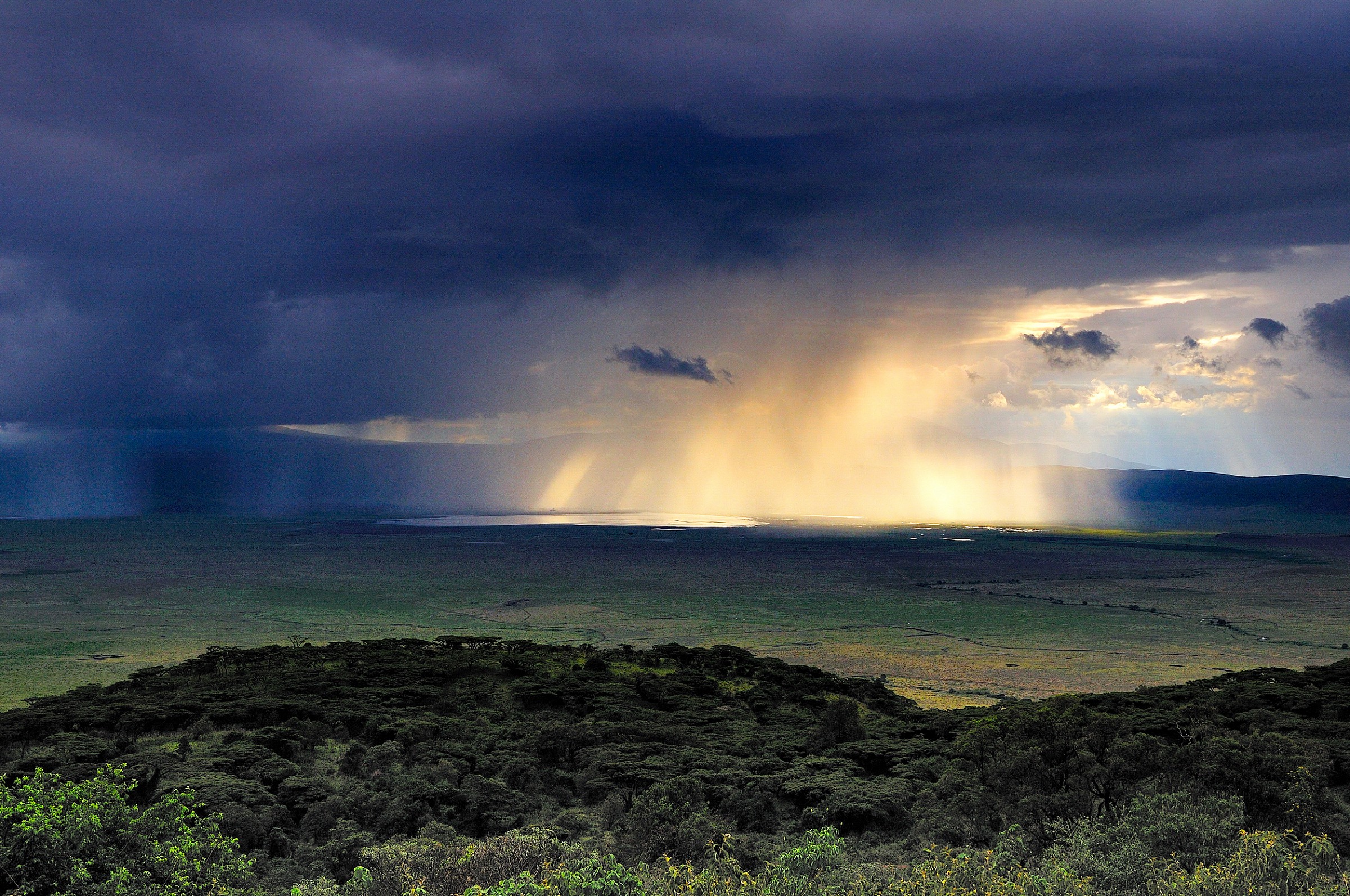 pioggia su nogorongoro