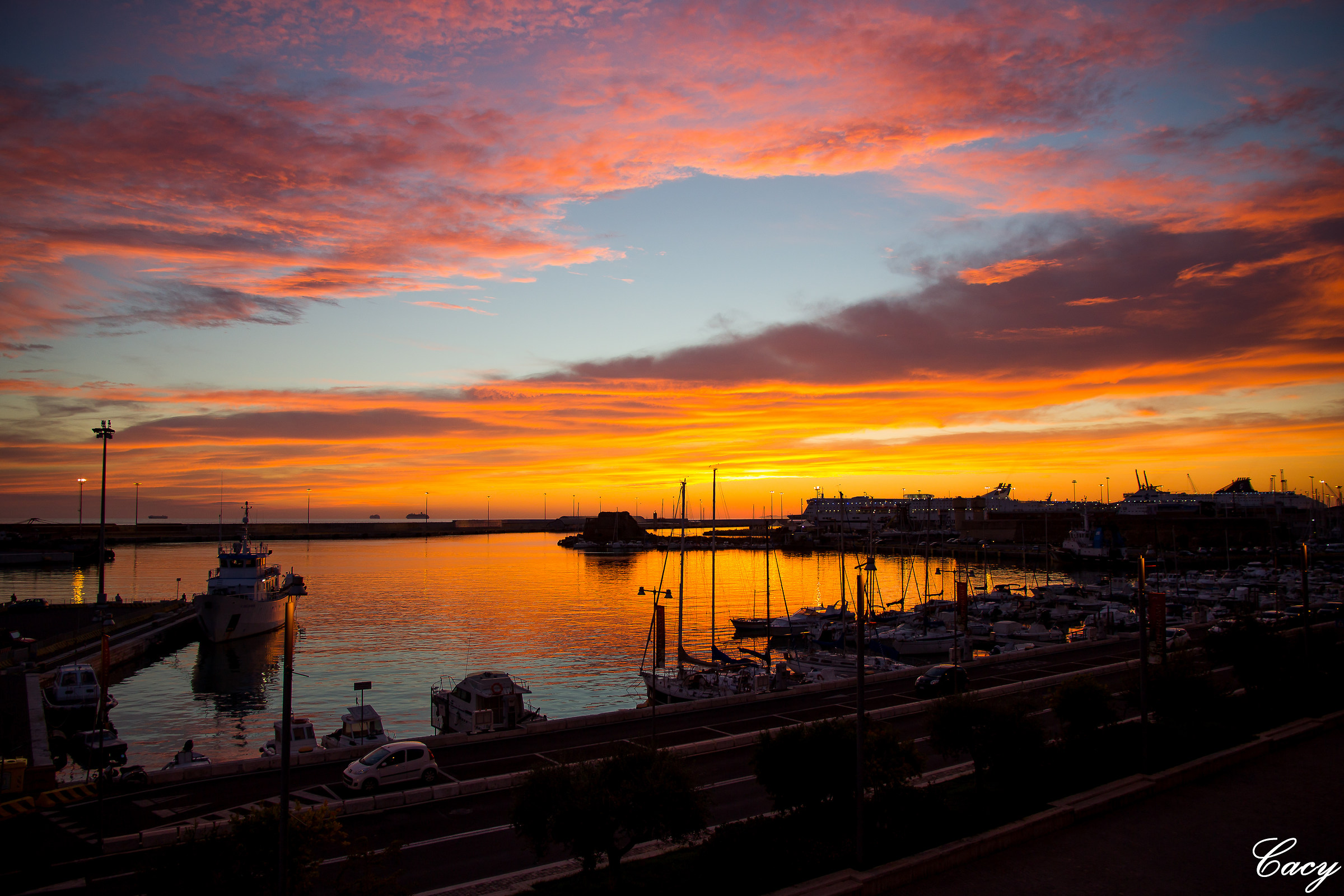 Civitavecchia at dusk